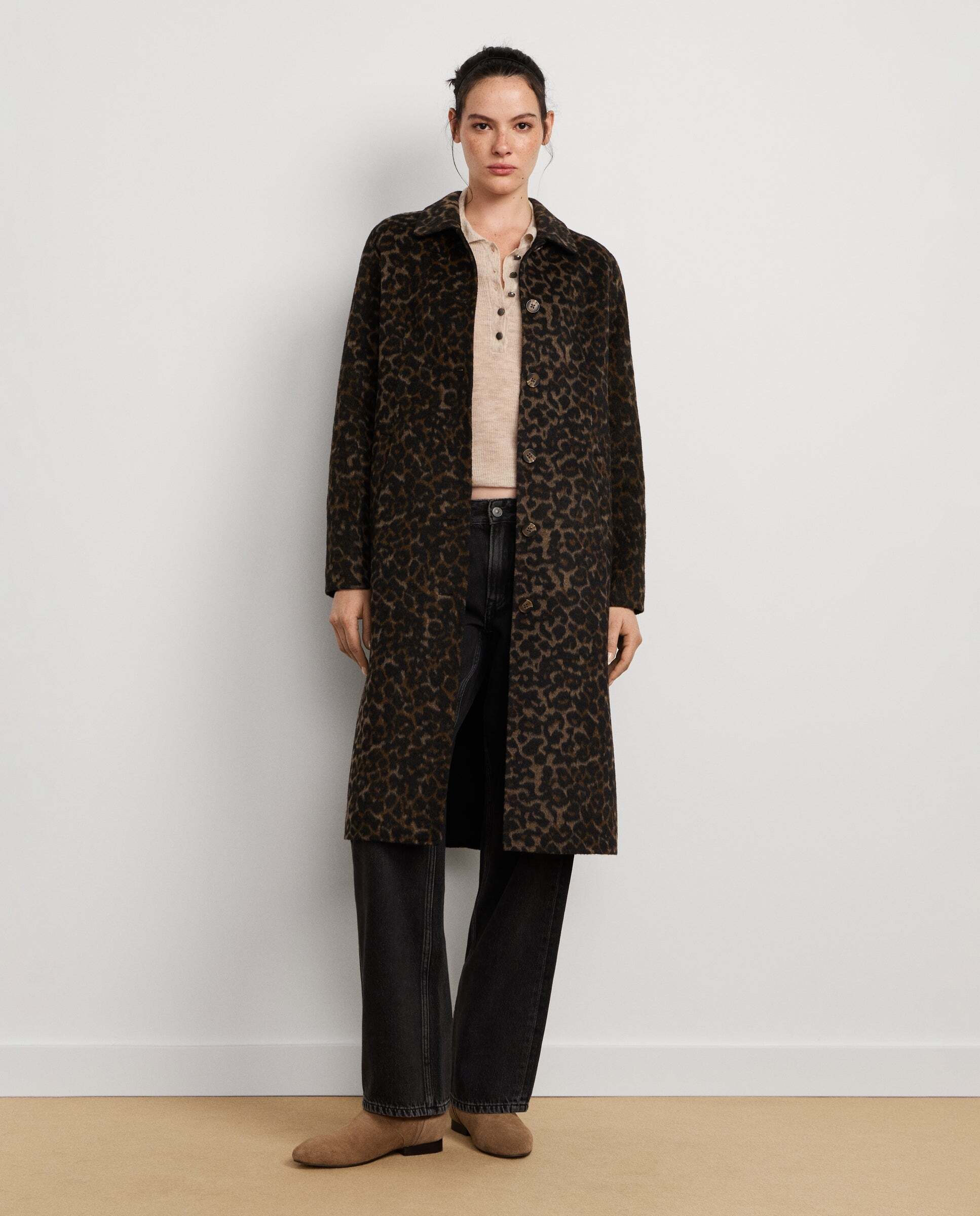 W11 marla - Pepe Jeans - abrigo de mujer largo animal print - Marrón Marrón-2
