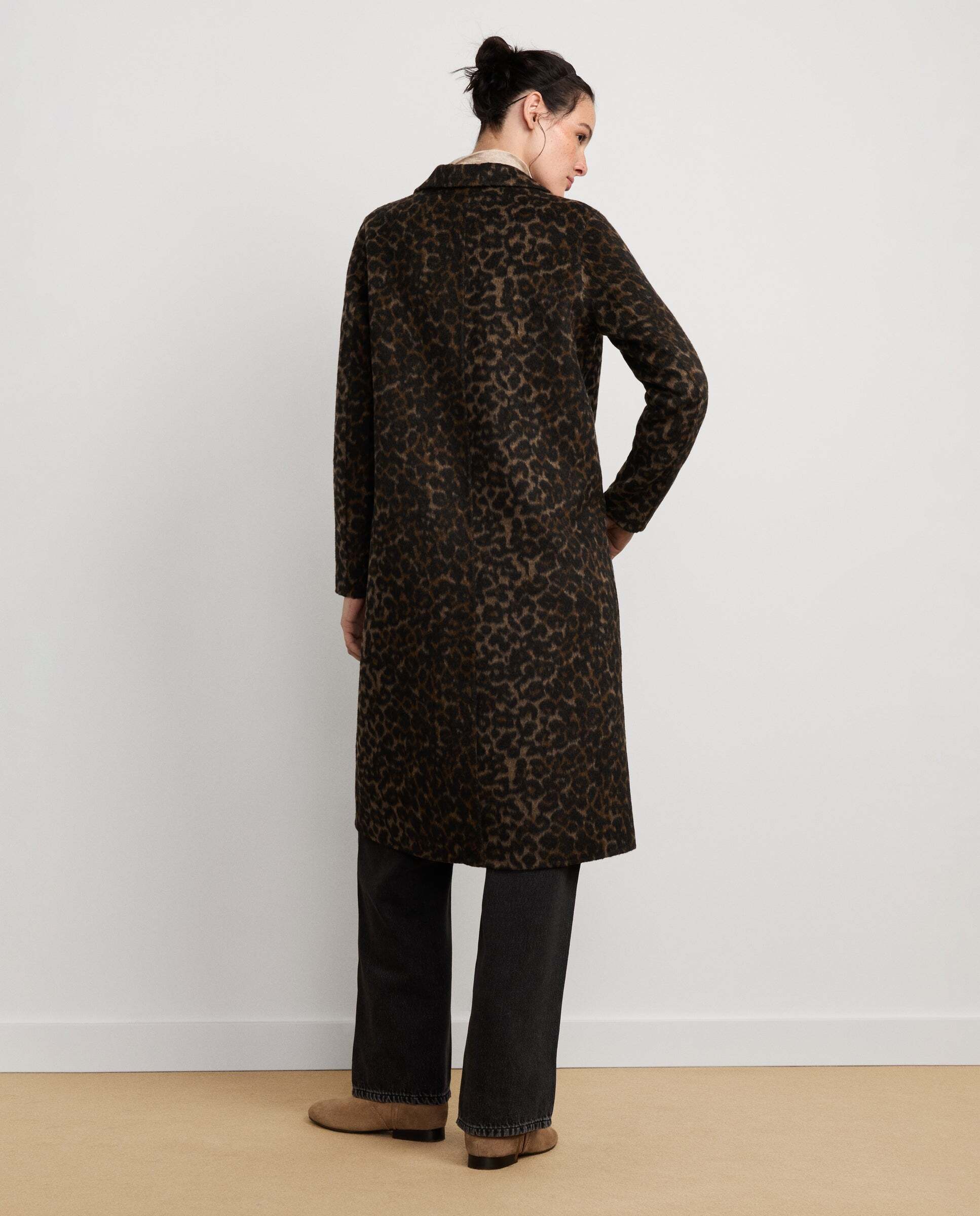 W11 marla - Pepe Jeans - abrigo de mujer largo animal print - Marrón Marrón-3
