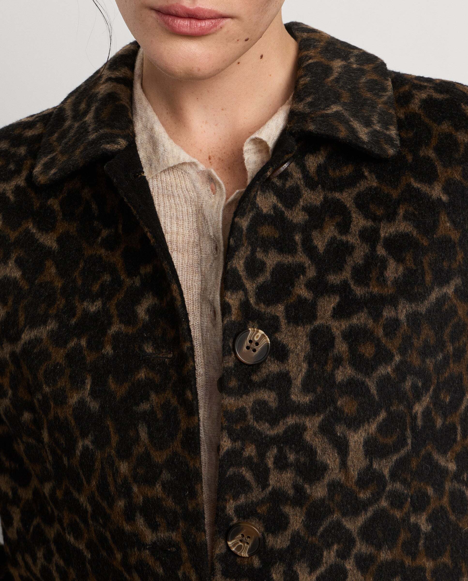 W11 marla - Pepe Jeans - abrigo de mujer largo animal print - Marrón Marrón-4