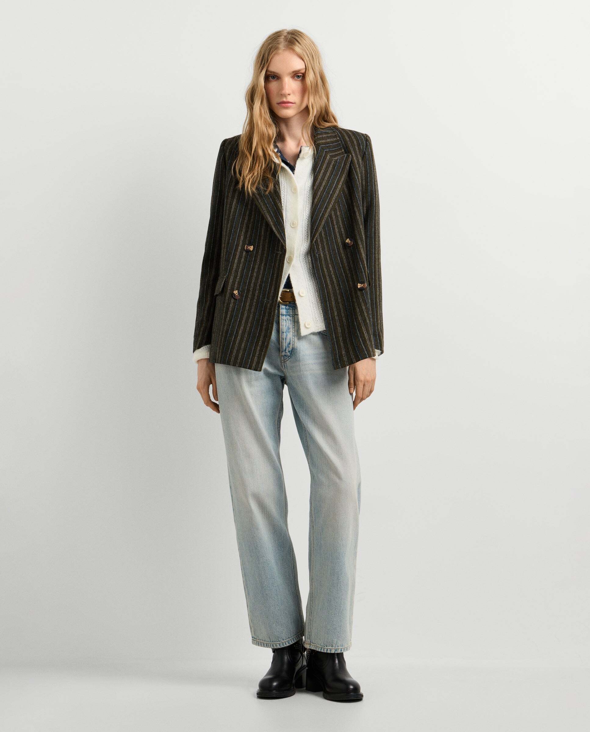 Chaqueta de mujer tipo americana con lana - Pepe Jeans - Verde Verde-2