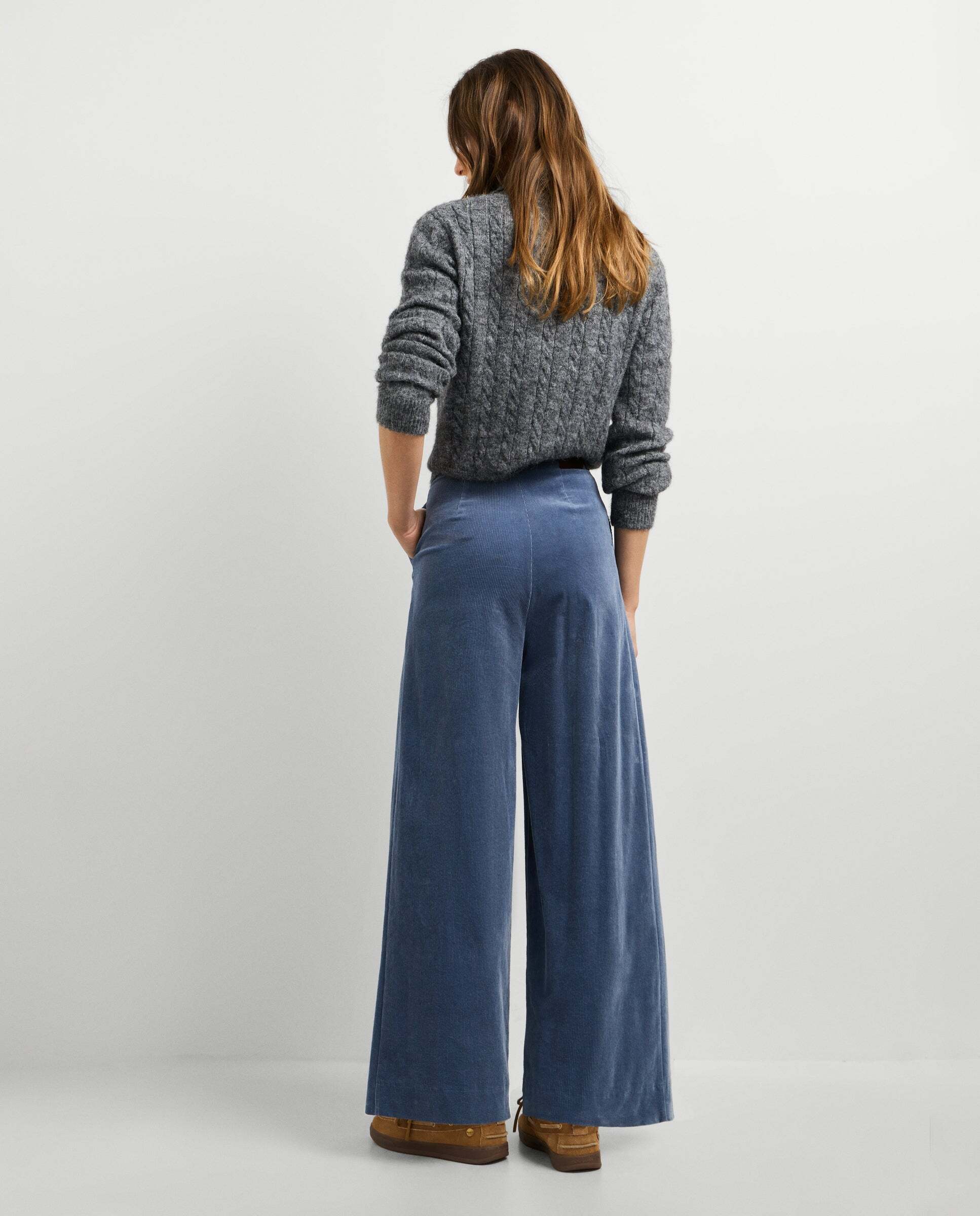 Pantalón de pana fit ancho - Pepe Jeans - Azul oscuro Azul oscuro-3