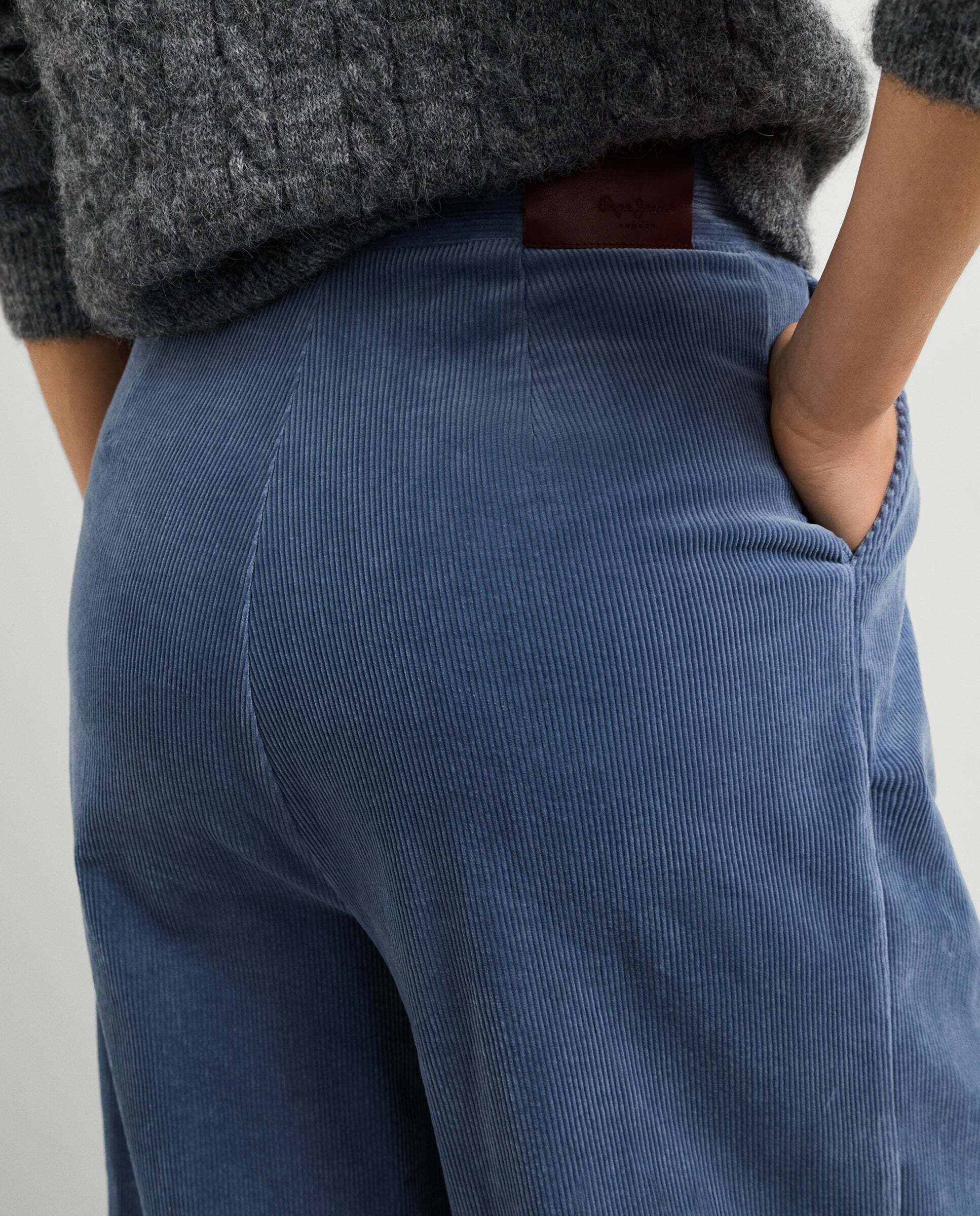 Pantalón de pana fit ancho - Pepe Jeans - Azul oscuro Azul oscuro-4
