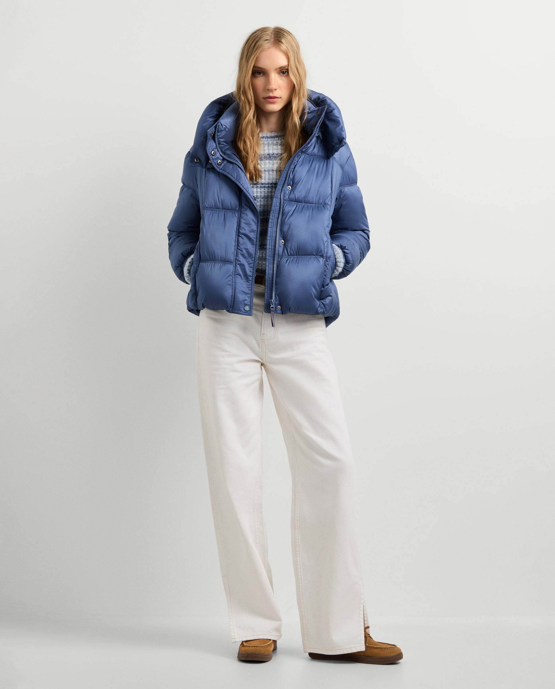 Plumífero de mujer acolchado impermeable - Pepe Jeans - Azul oscuro Azul oscuro-2