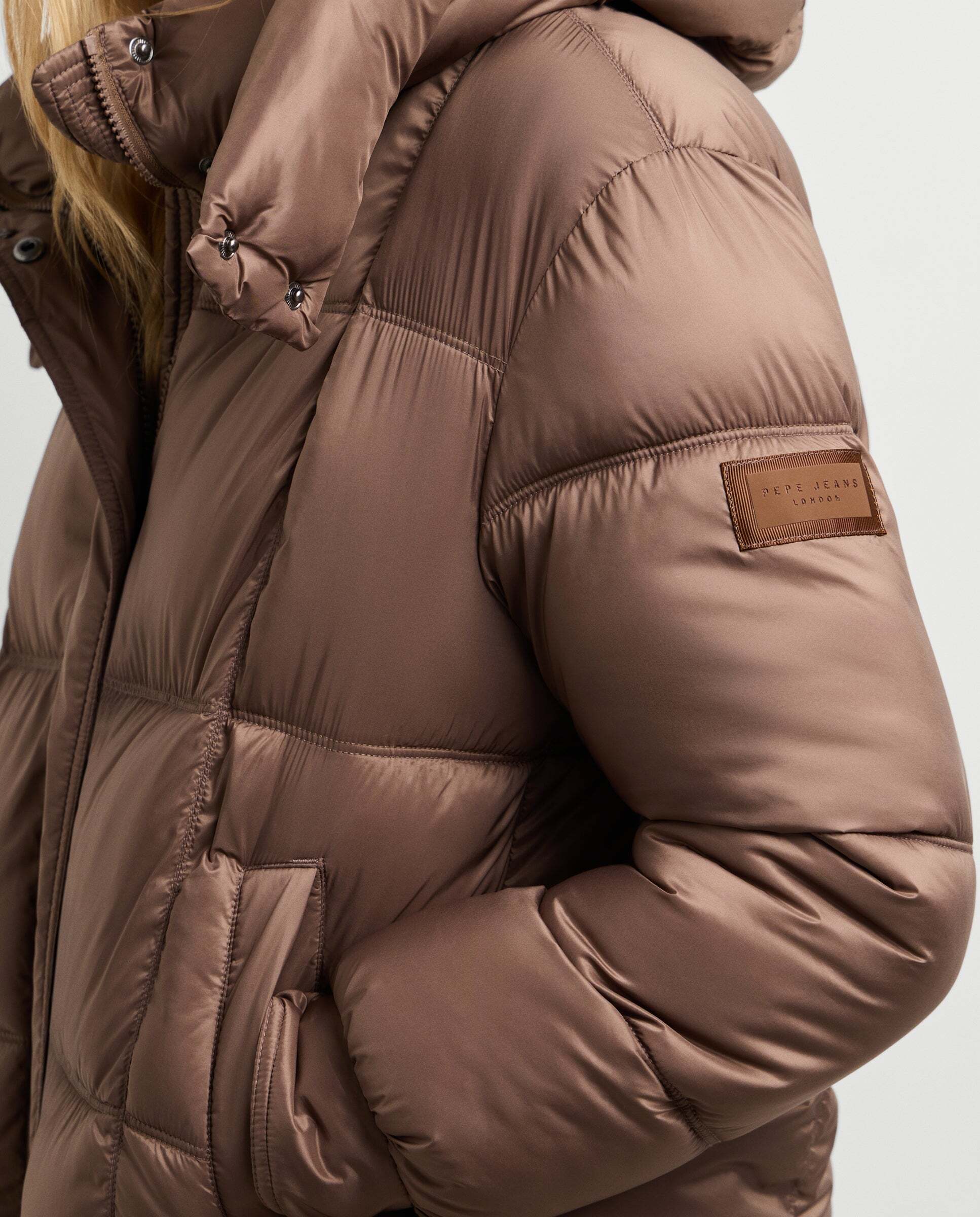 Plumífero de mujer acolchado impermeable - Pepe Jeans - Marrón Marrón-4