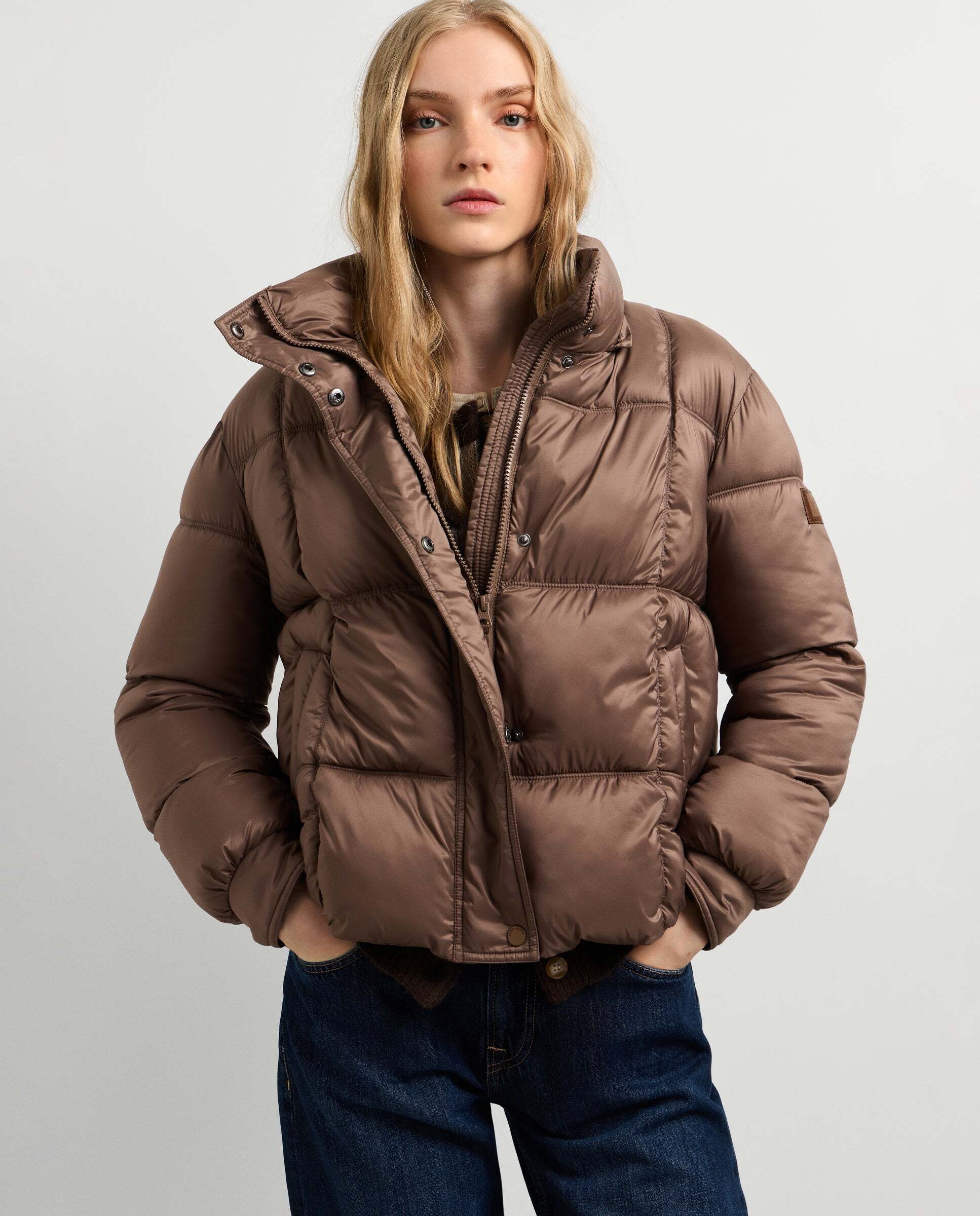 Plumífero de mujer acolchado impermeable - Pepe Jeans - Marrón Marrón-5