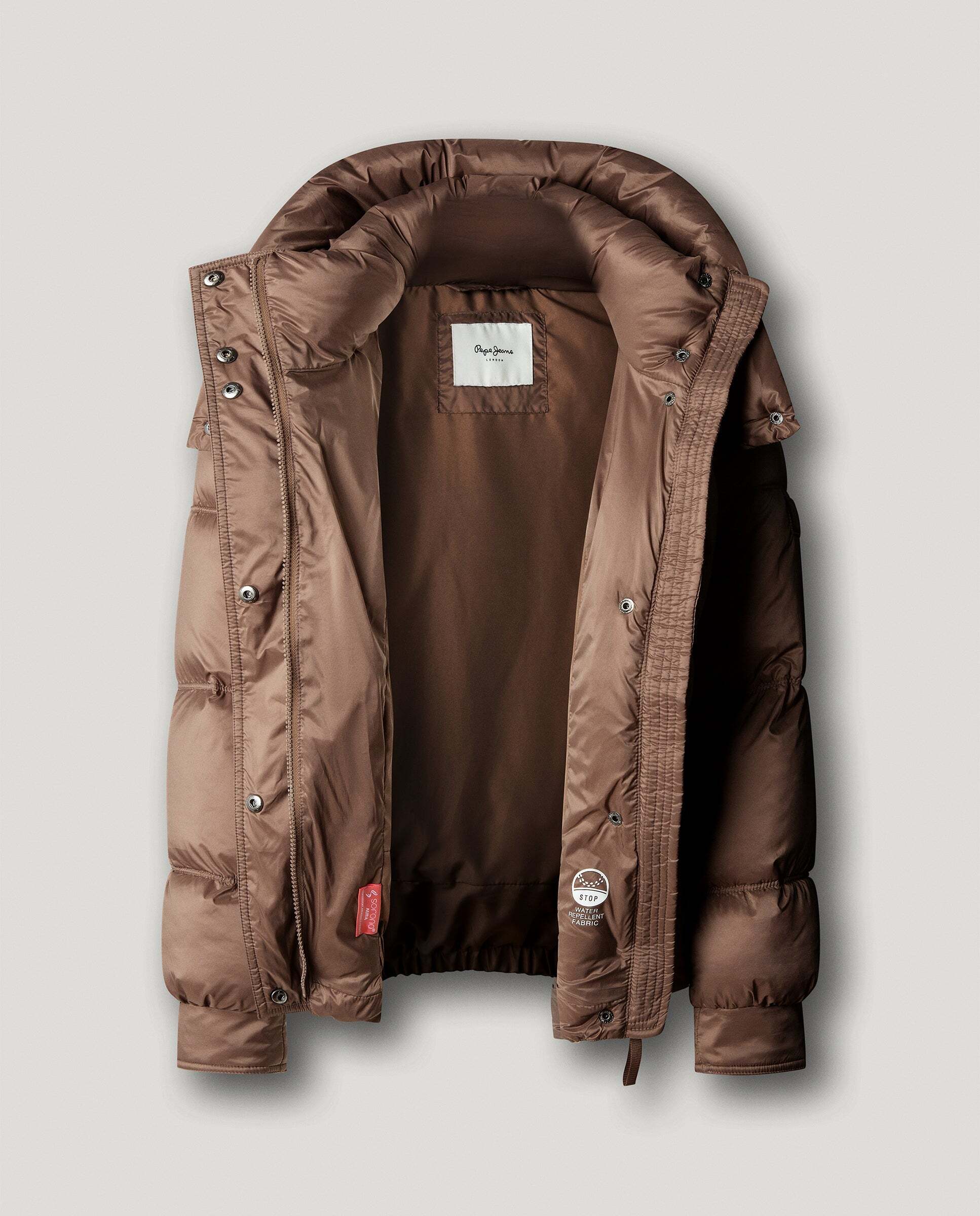 Plumífero de mujer acolchado impermeable - Pepe Jeans - Marrón Marrón-8