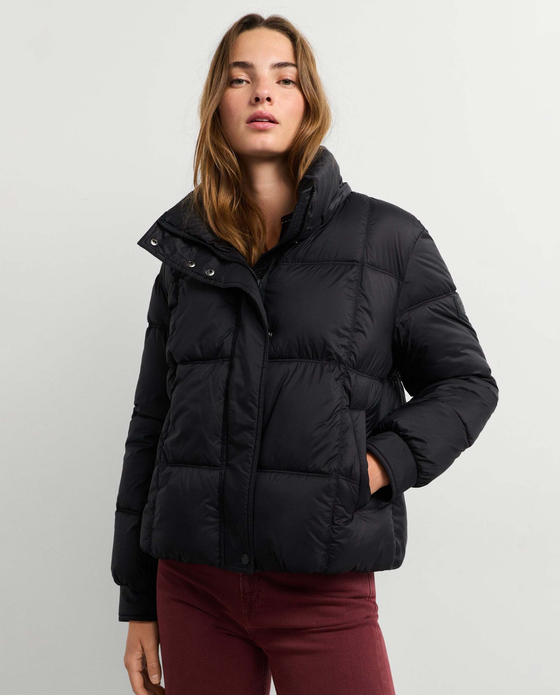 Imagen 0 de Plumífero de mujer acolchado impermeable Negro