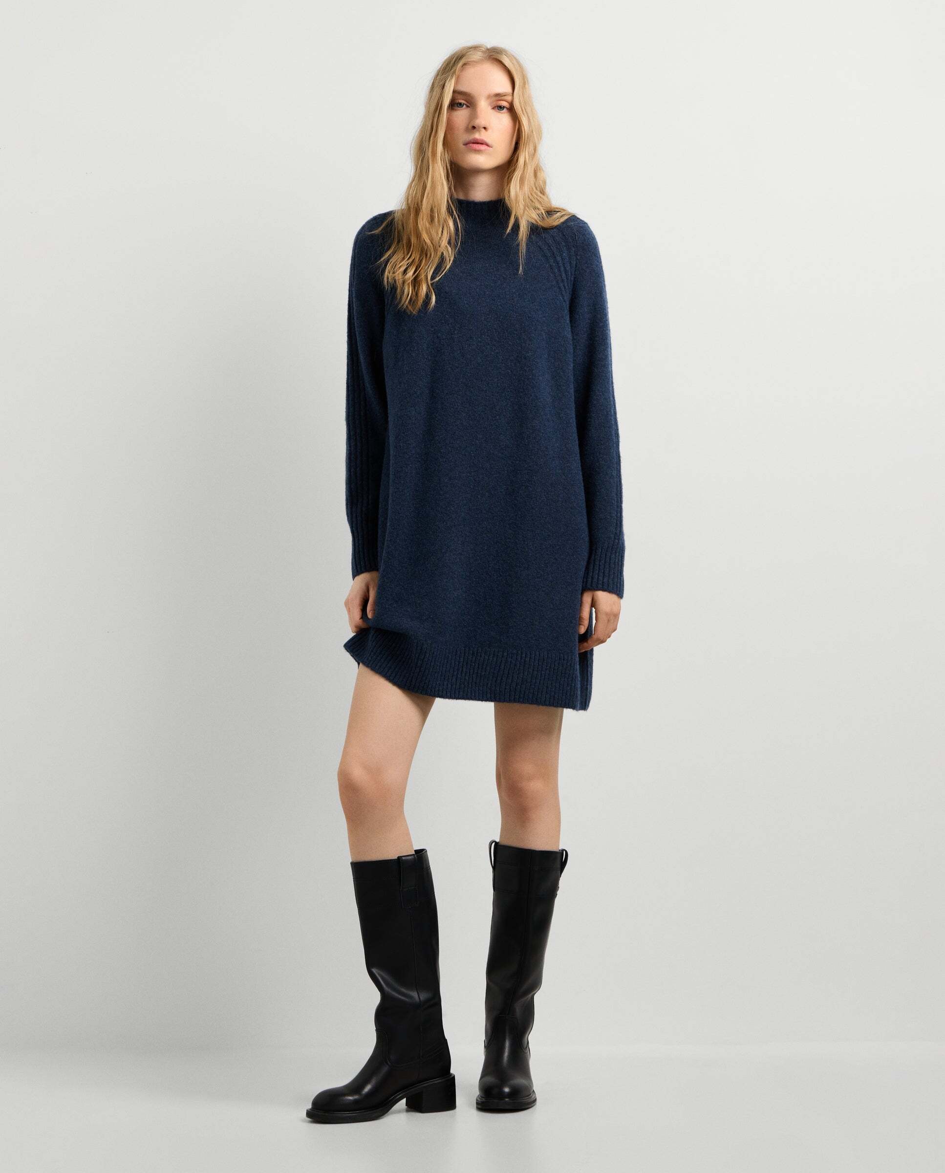 Vestido de mujer corto de punto - Pepe Jeans - Azul oscuro Azul oscuro-2
