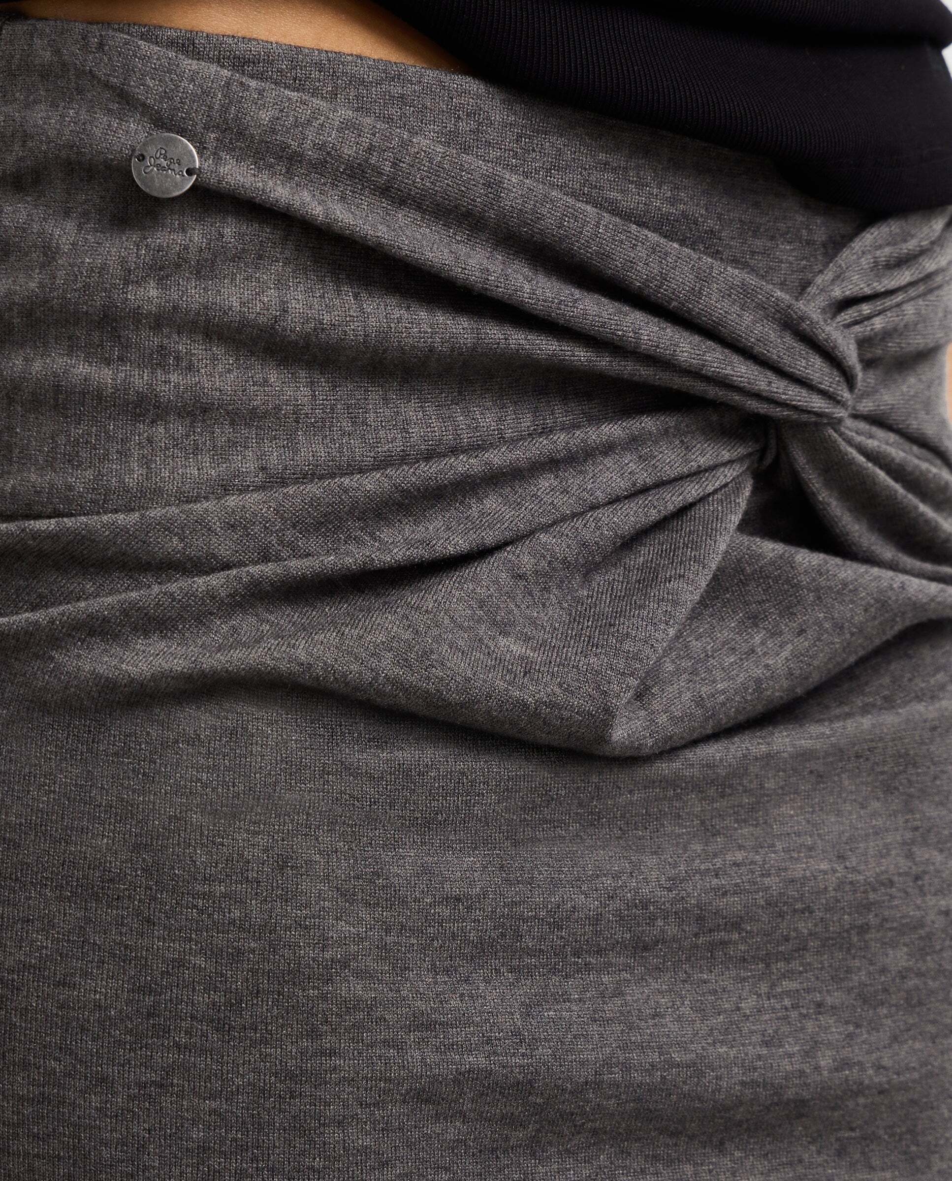 Falda de mujer corta drapeada - Pepe Jeans - Gris Piedra Gris Piedra-5