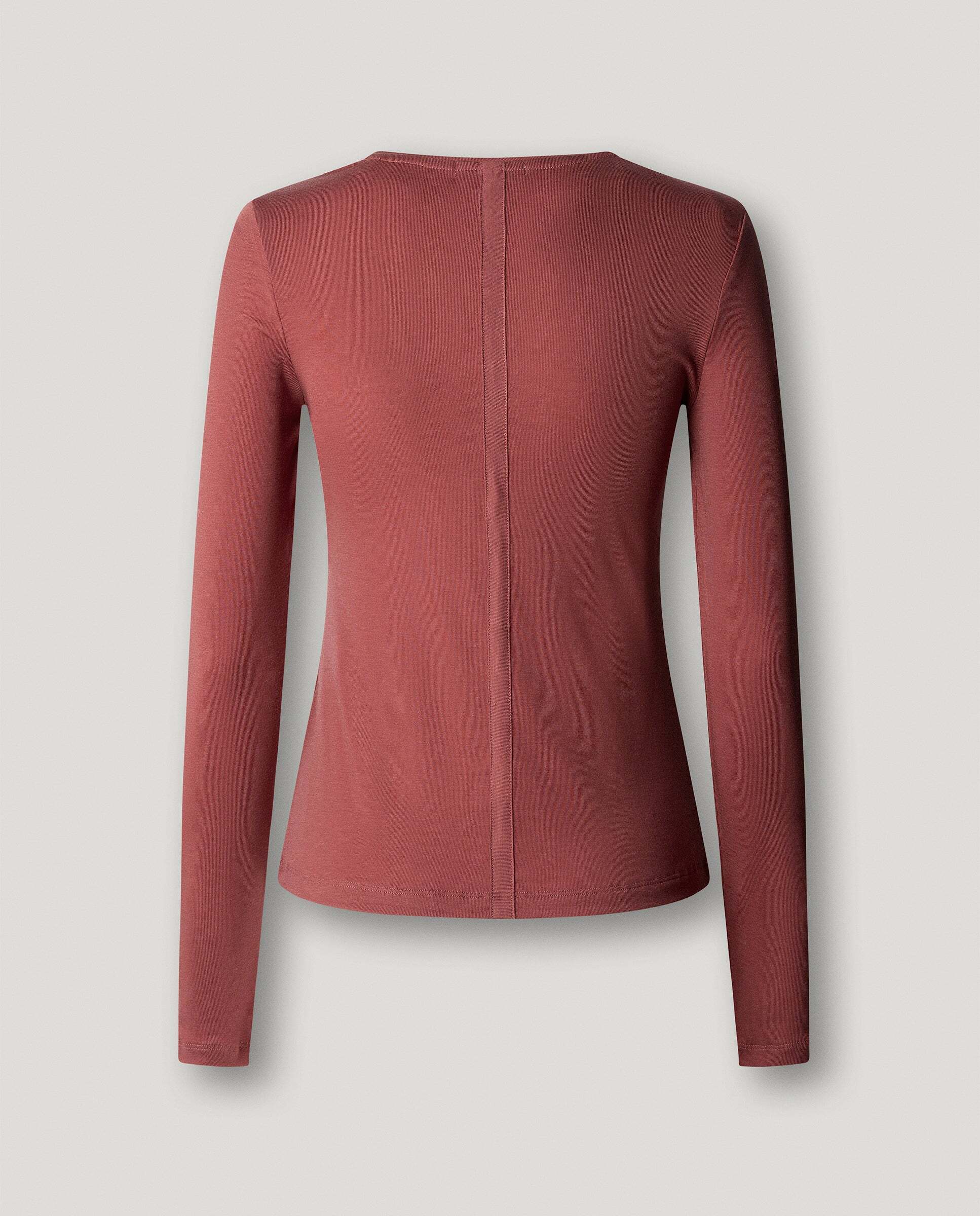 Camiseta de mujer manga larga cuello pico - Pepe Jeans - Rosa Rosa-6