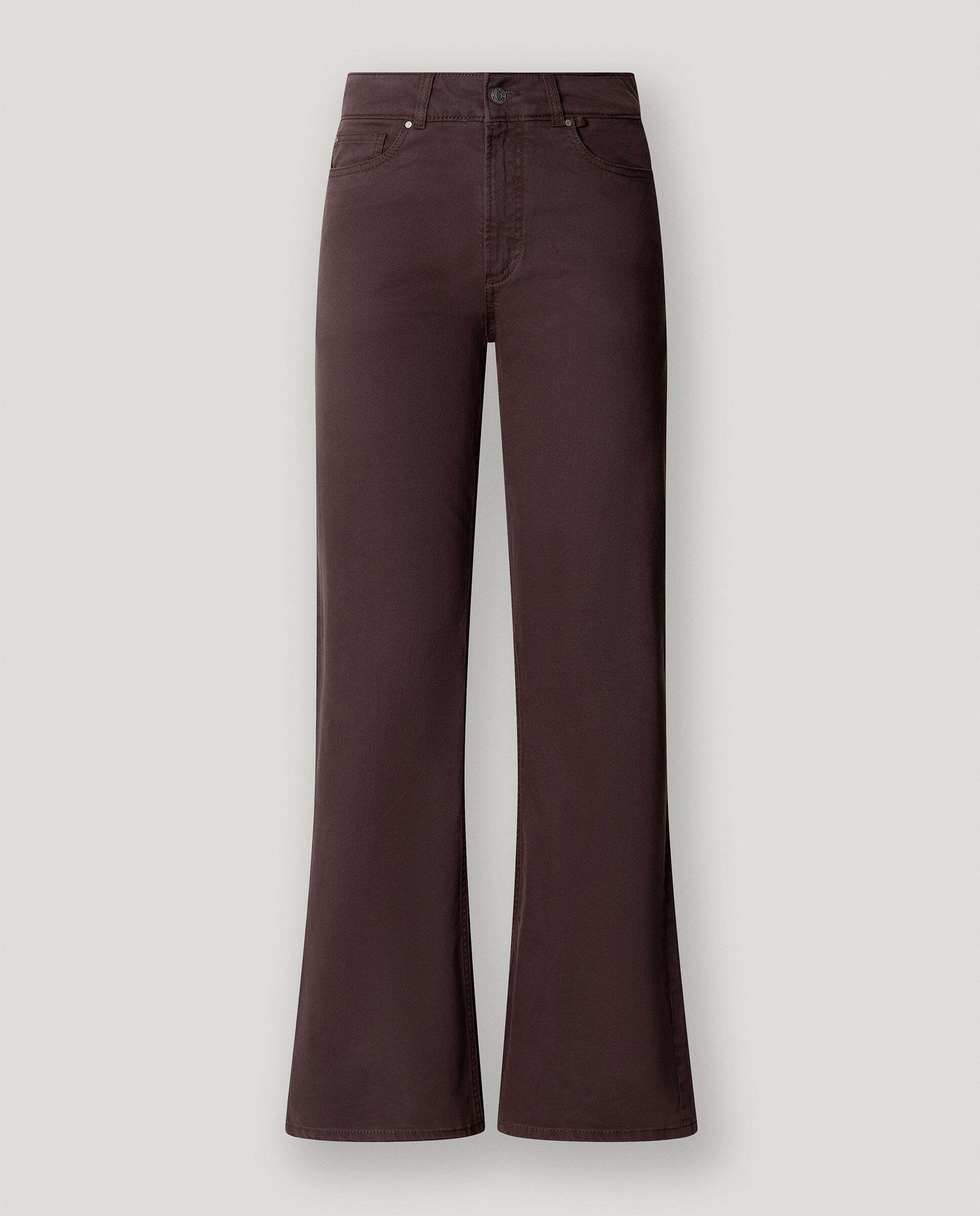 Willa - Pepe Jeans - pantalon cinco bolsillos fit flare - Marrón Marrón-6