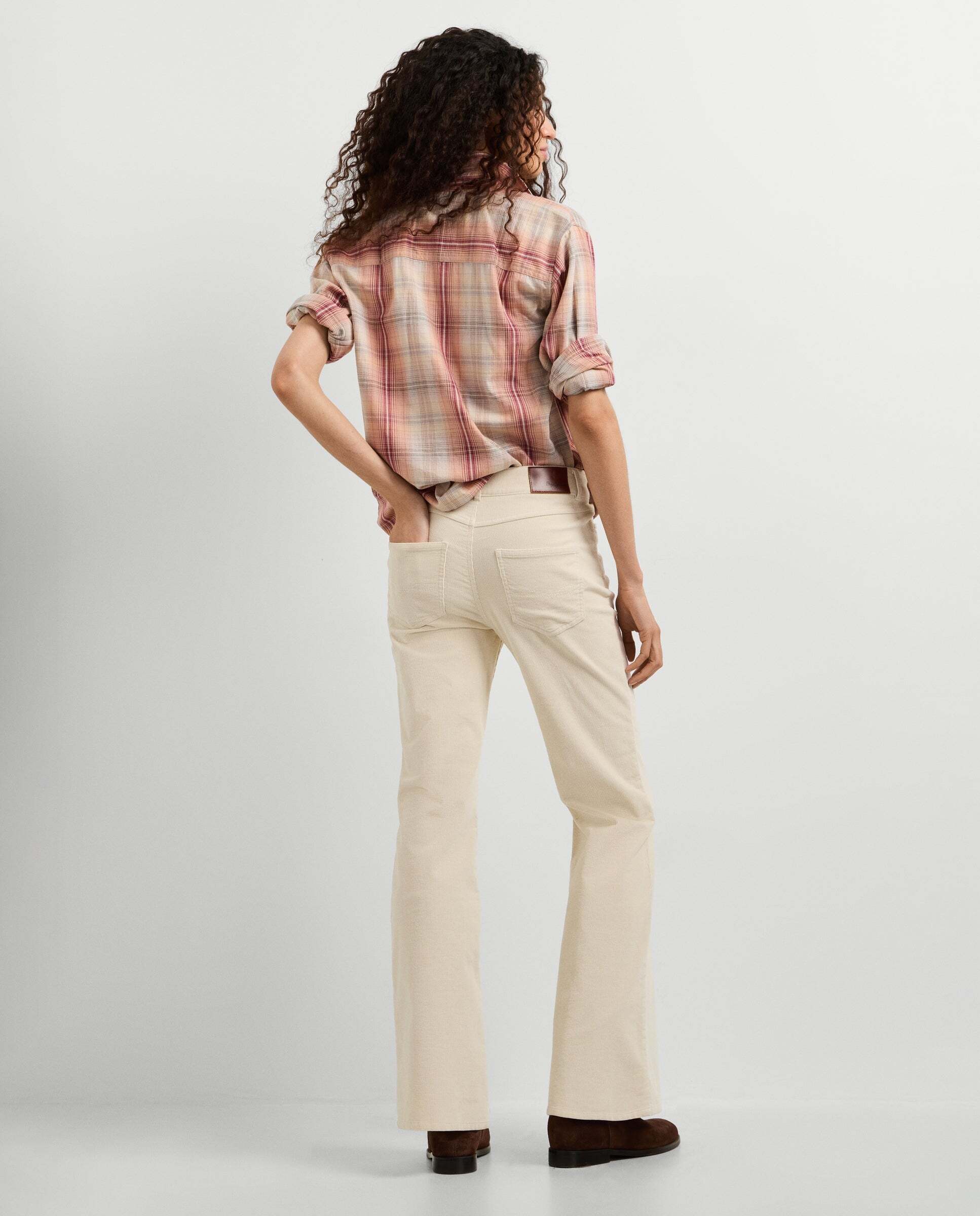 Willa - Pepe Jeans - pantalon cinco bolsillos pana fit flare - Blanco Blanco-3