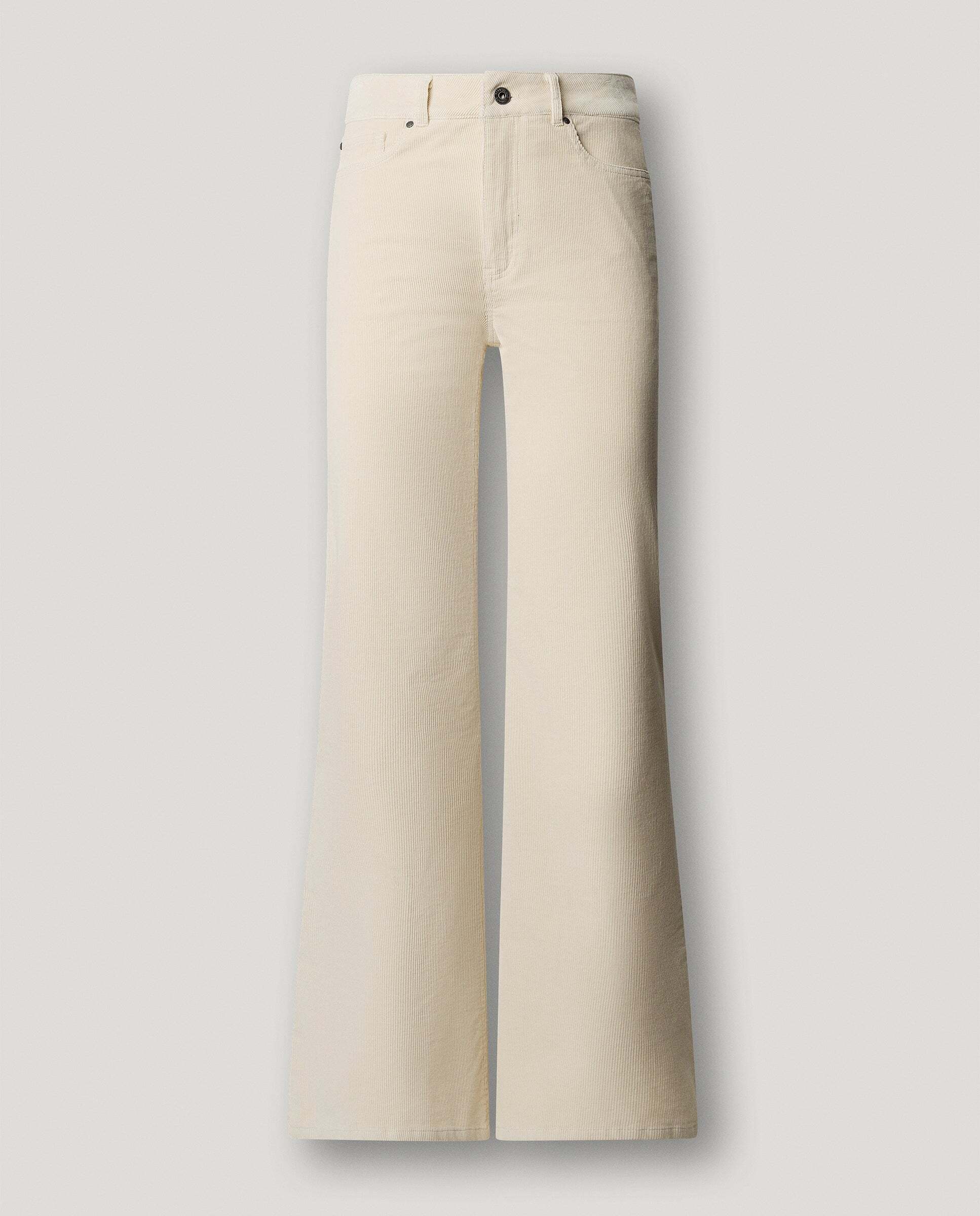 Willa - Pepe Jeans - pantalon cinco bolsillos pana fit flare - Blanco Blanco-6