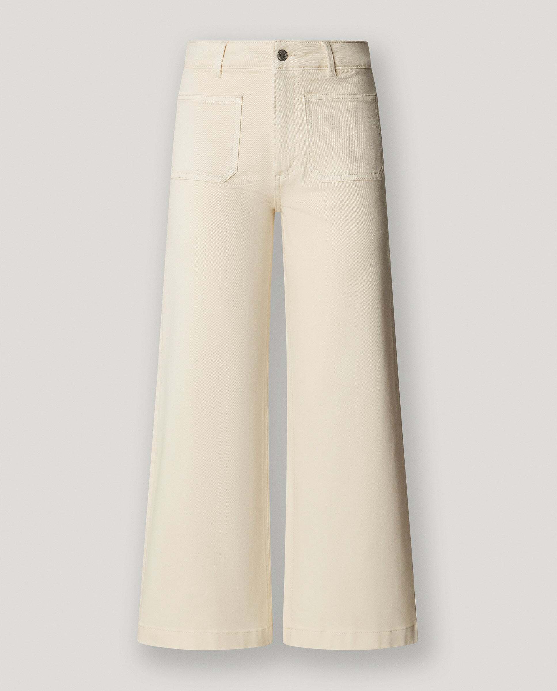 Pantalón de mujer sarga fit culotte - Pepe Jeans - Blanco roto Blanco roto-6
