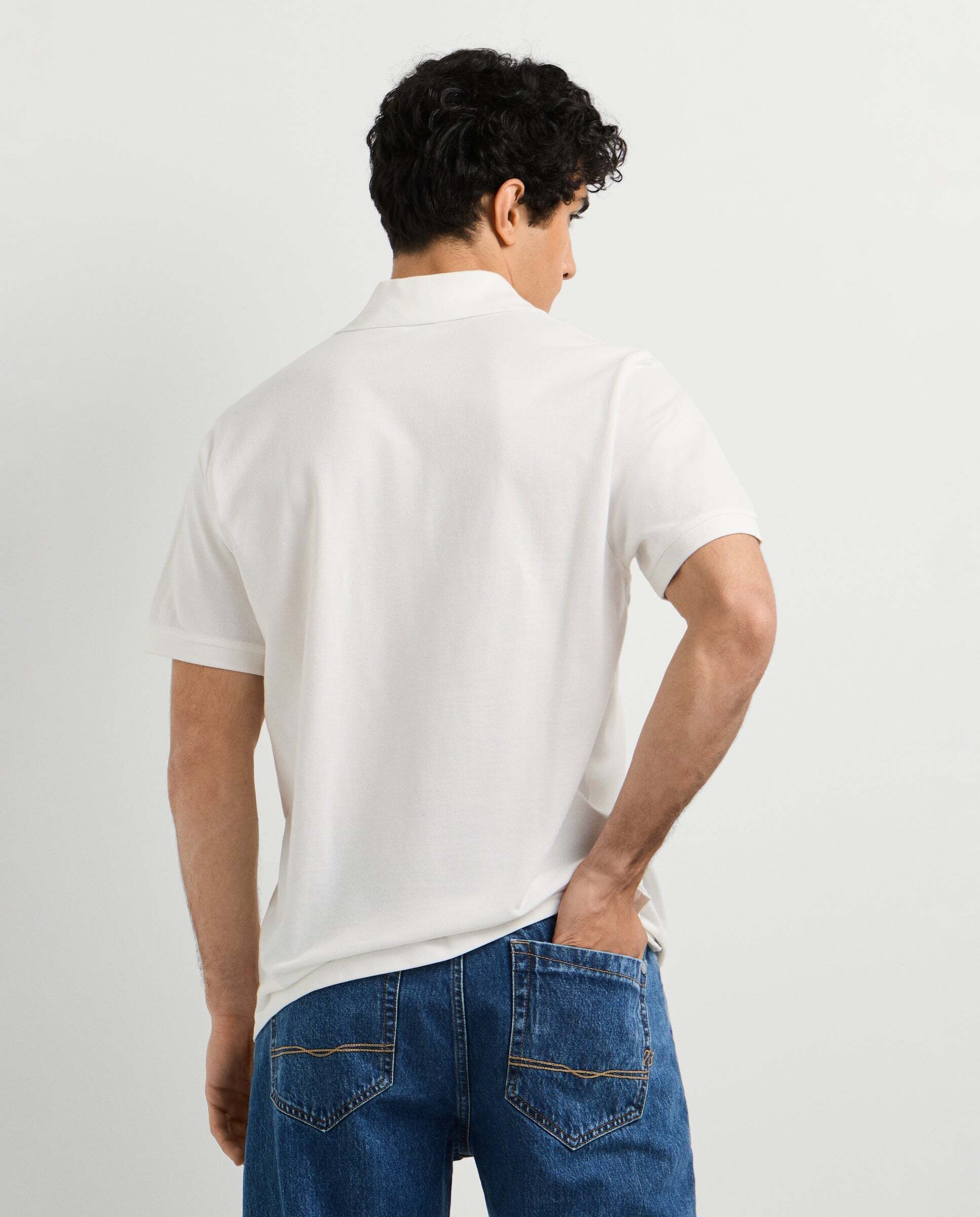 Polo de hombre piqué fit regular - Pepe Jeans - Blanco roto Blanco roto-3