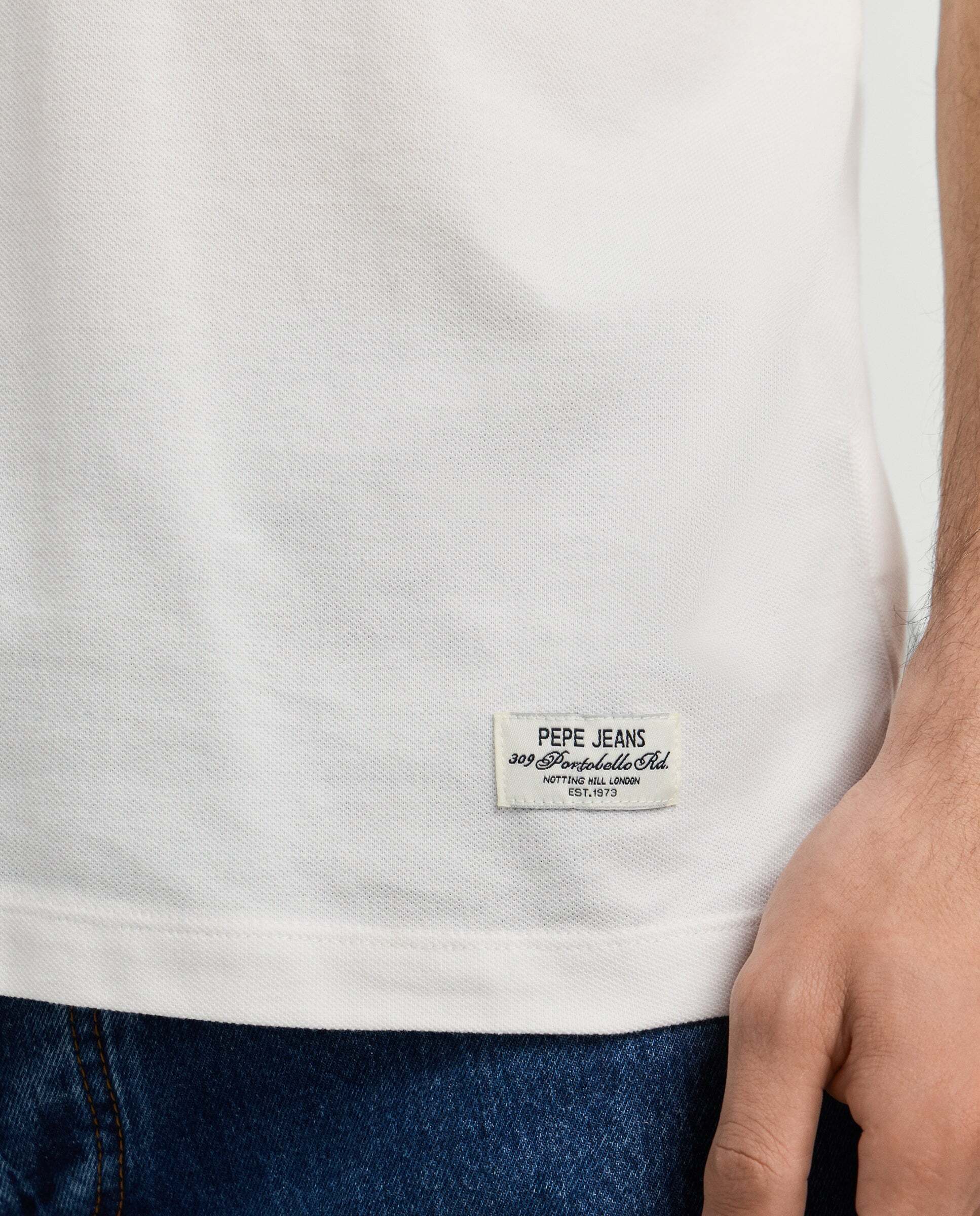 Polo de hombre piqué fit regular - Pepe Jeans - Blanco roto Blanco roto-4