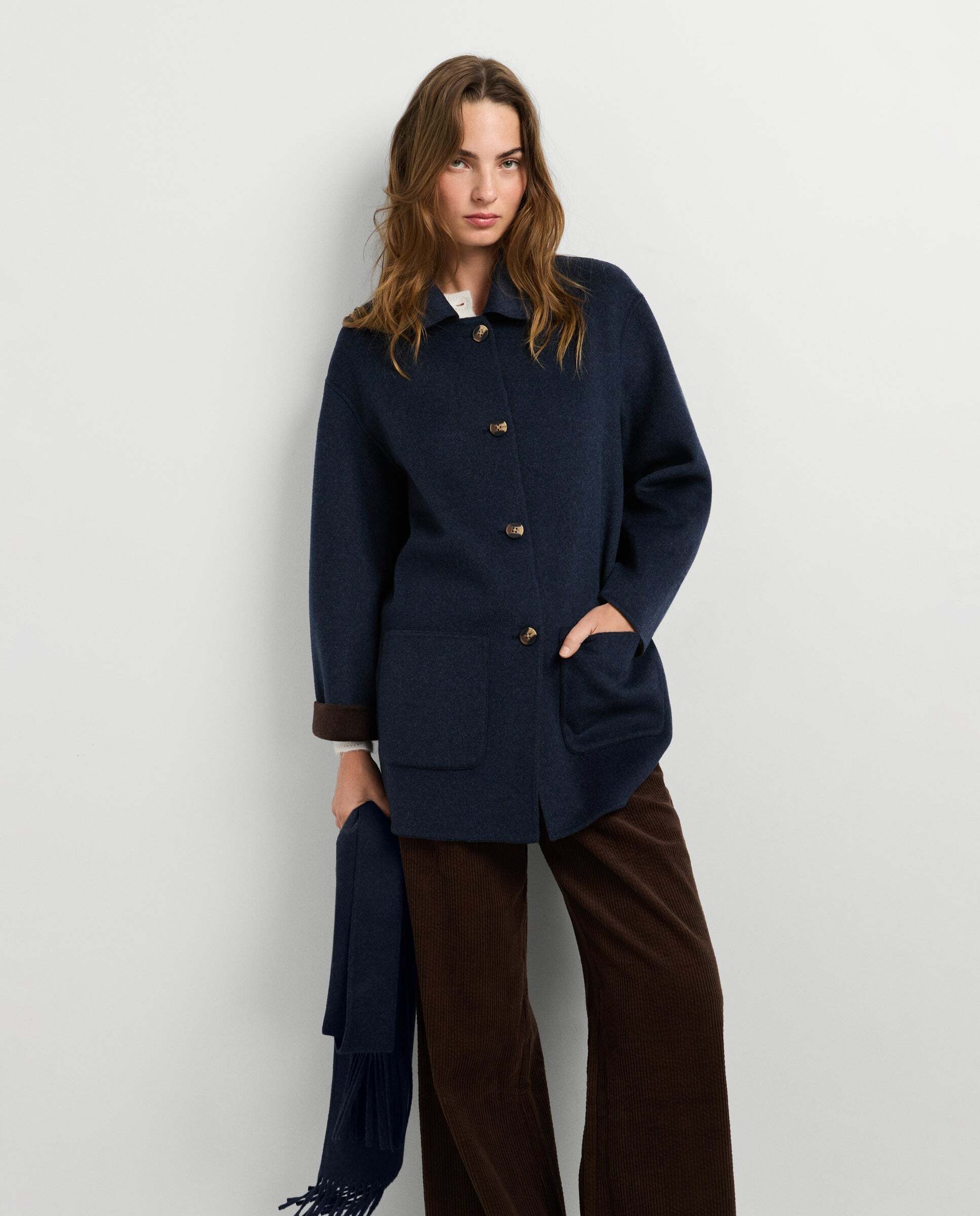 Abrigo corto doble faz - Pepe Jeans - Azul oscuro Azul oscuro-1