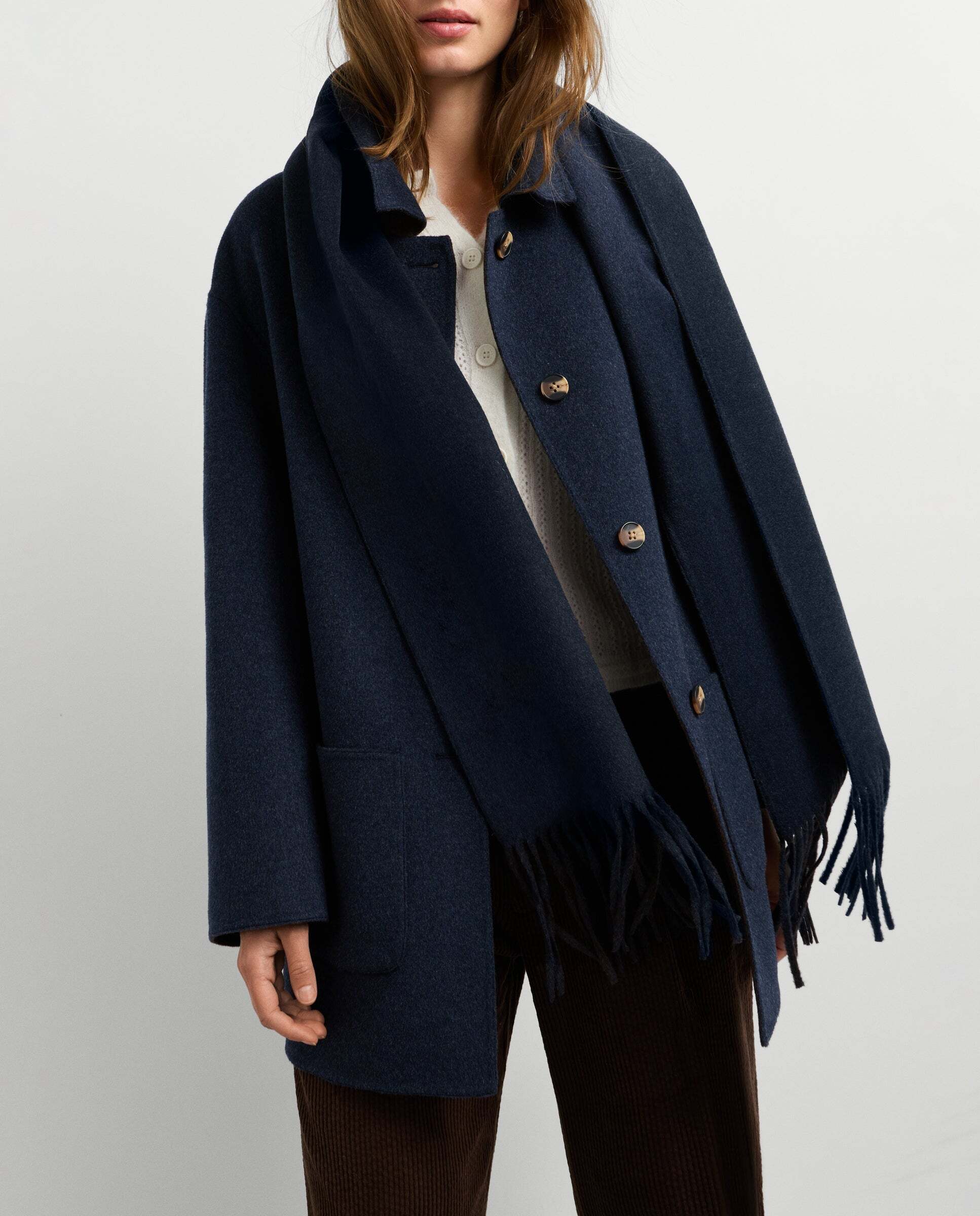 Abrigo corto doble faz - Pepe Jeans - Azul oscuro Azul oscuro-4