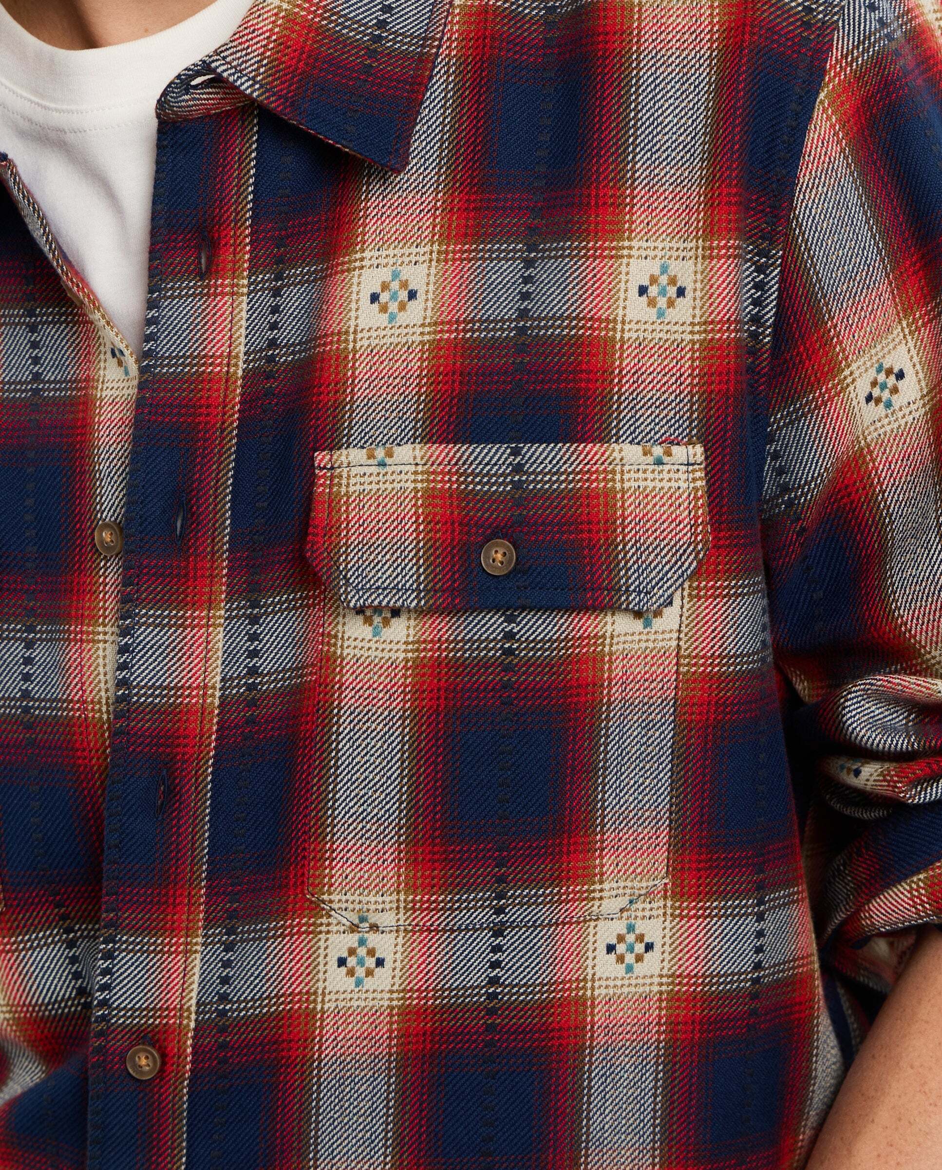 Sobrecamisa de hombre cuadros fit regular - Pepe Jeans - Rojo Rojo-5