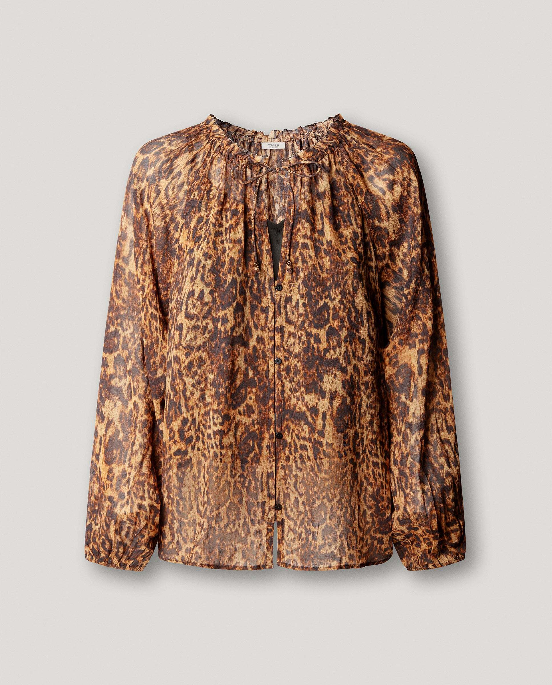 Blusa de mujer fluida animal print - Pepe Jeans - Negro Negro-6