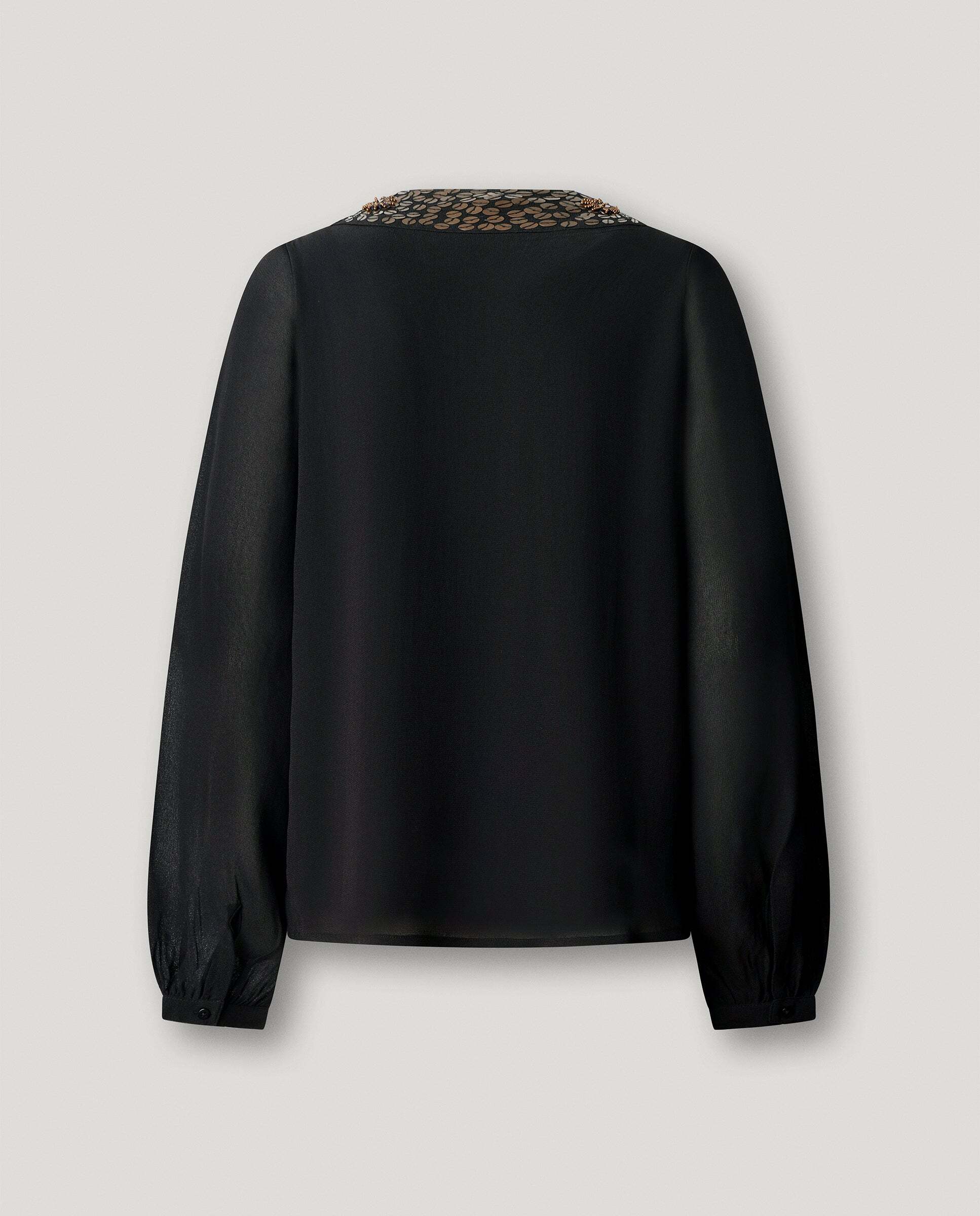 Blusa de mujer fluida detalles lentejuelas - Pepe Jeans - Negro Negro-5