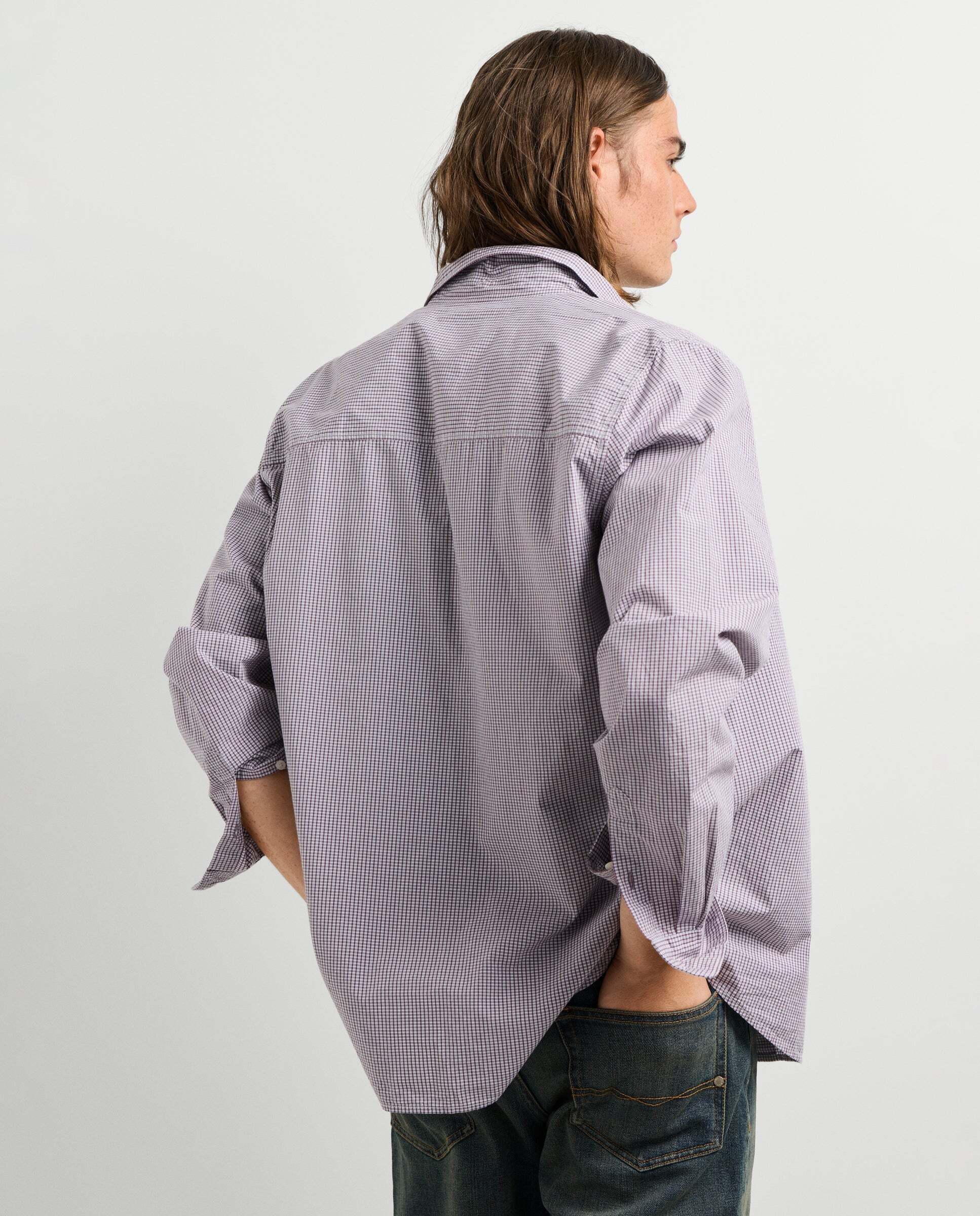 Imagen 3 de Camisa de hombre popelín cuadros fit regular - Pepe Jeans - Gris Gris