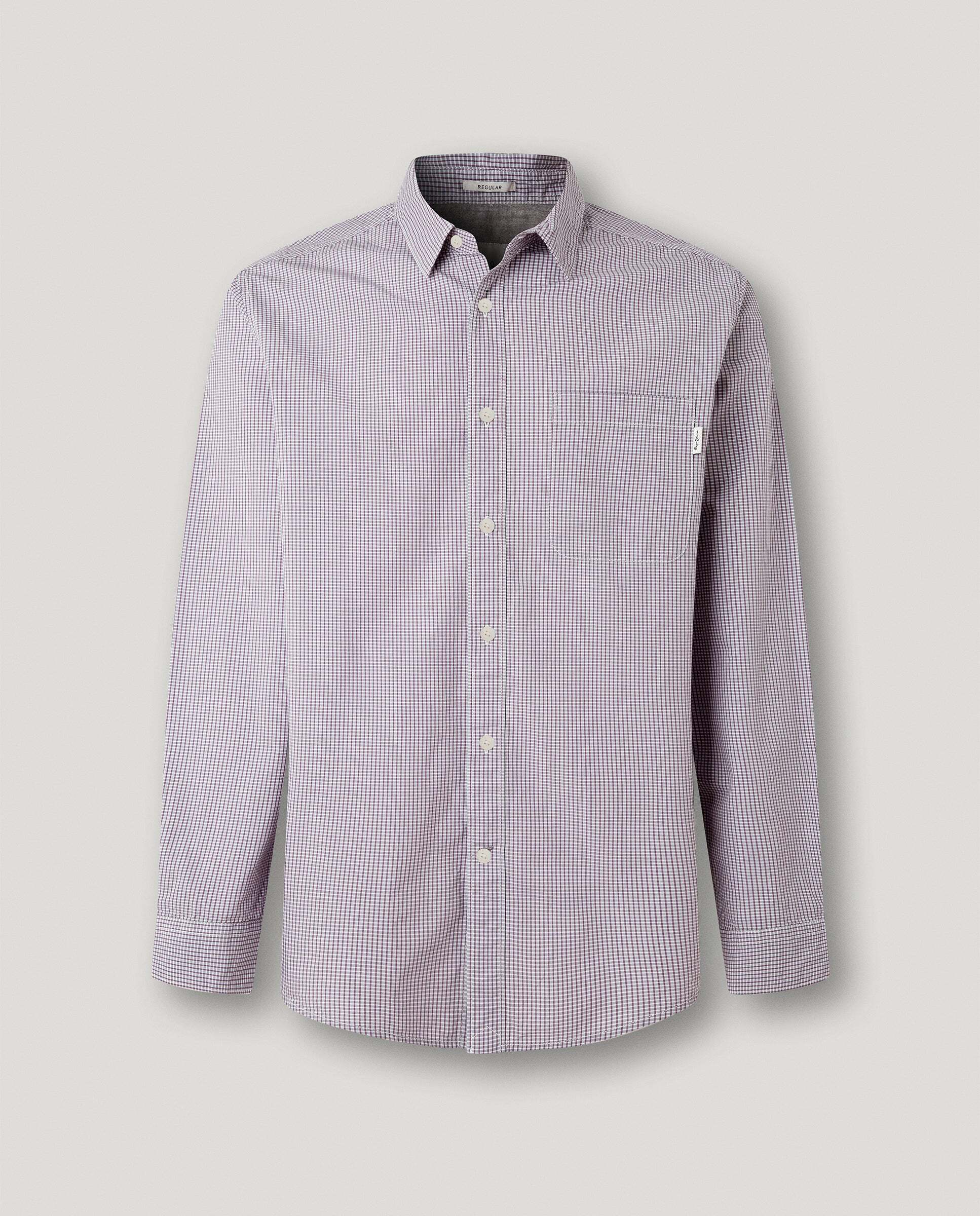 Imagen 6 de Camisa de hombre popelín cuadros fit regular - Pepe Jeans - Gris Gris