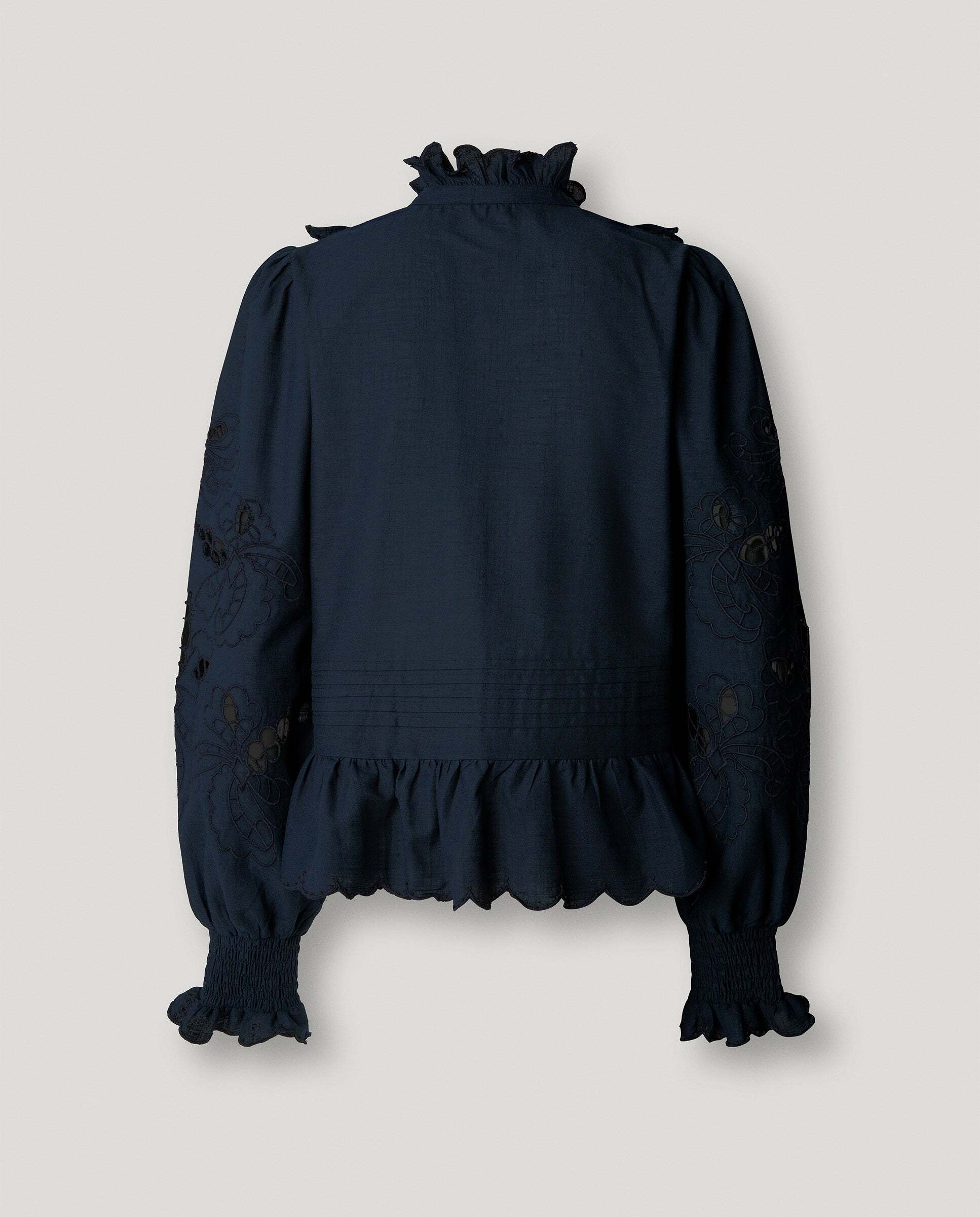 Blusa de mujer fluida bordados florales - Pepe Jeans - Azul Azul-5