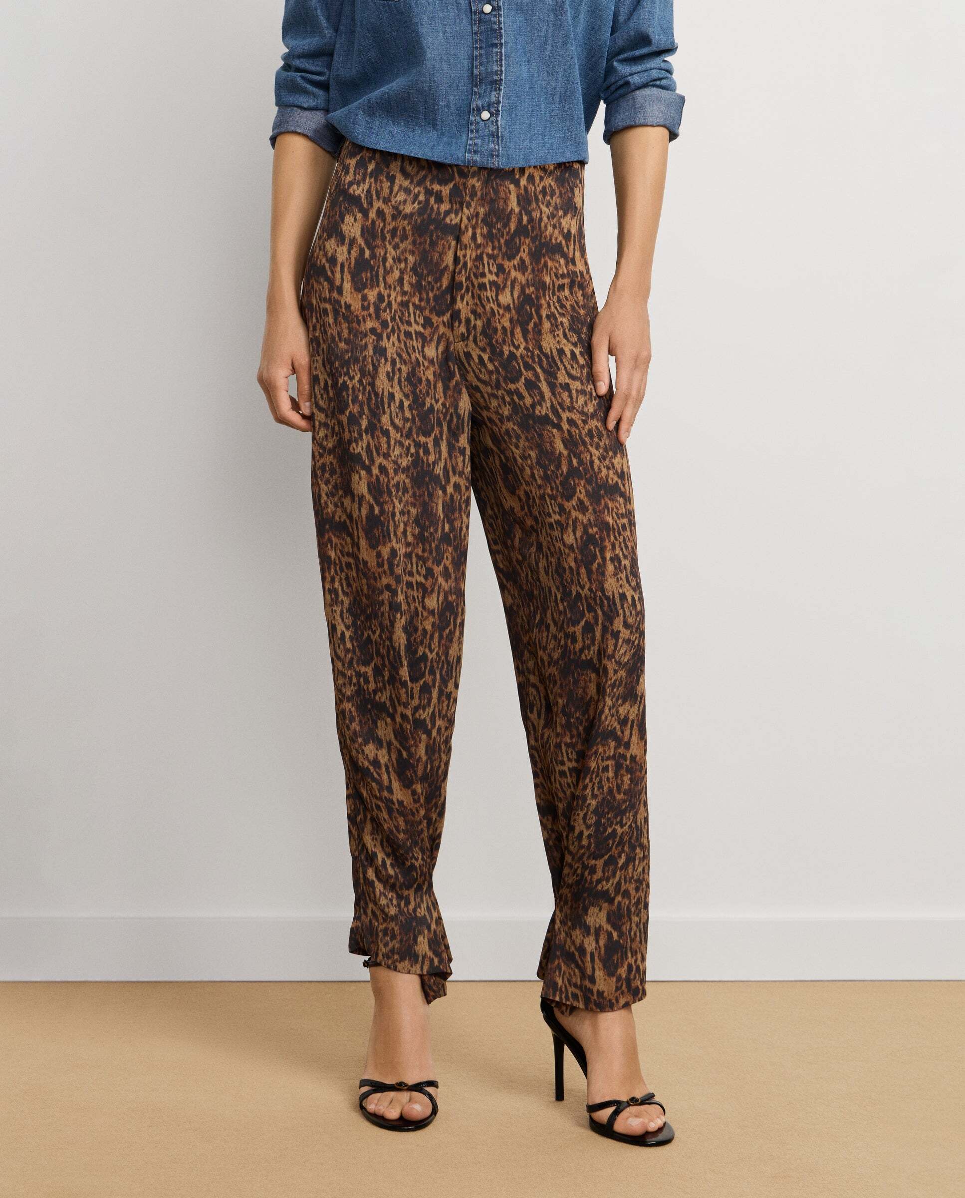 Pantalon de mujer estampado animal print fit balloon - Pepe Jeans - Negro Negro-2