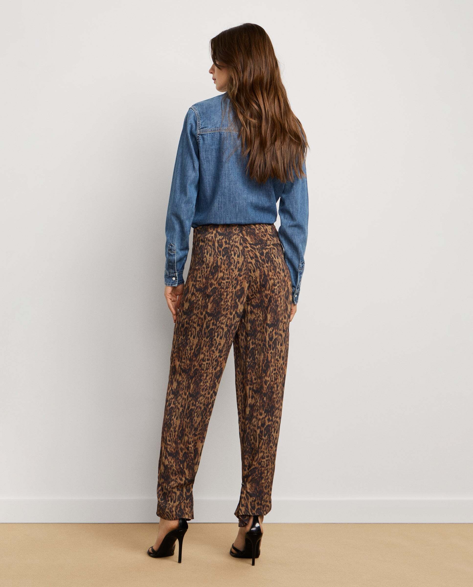 Pantalon de mujer estampado animal print fit balloon - Pepe Jeans - Negro Negro-3