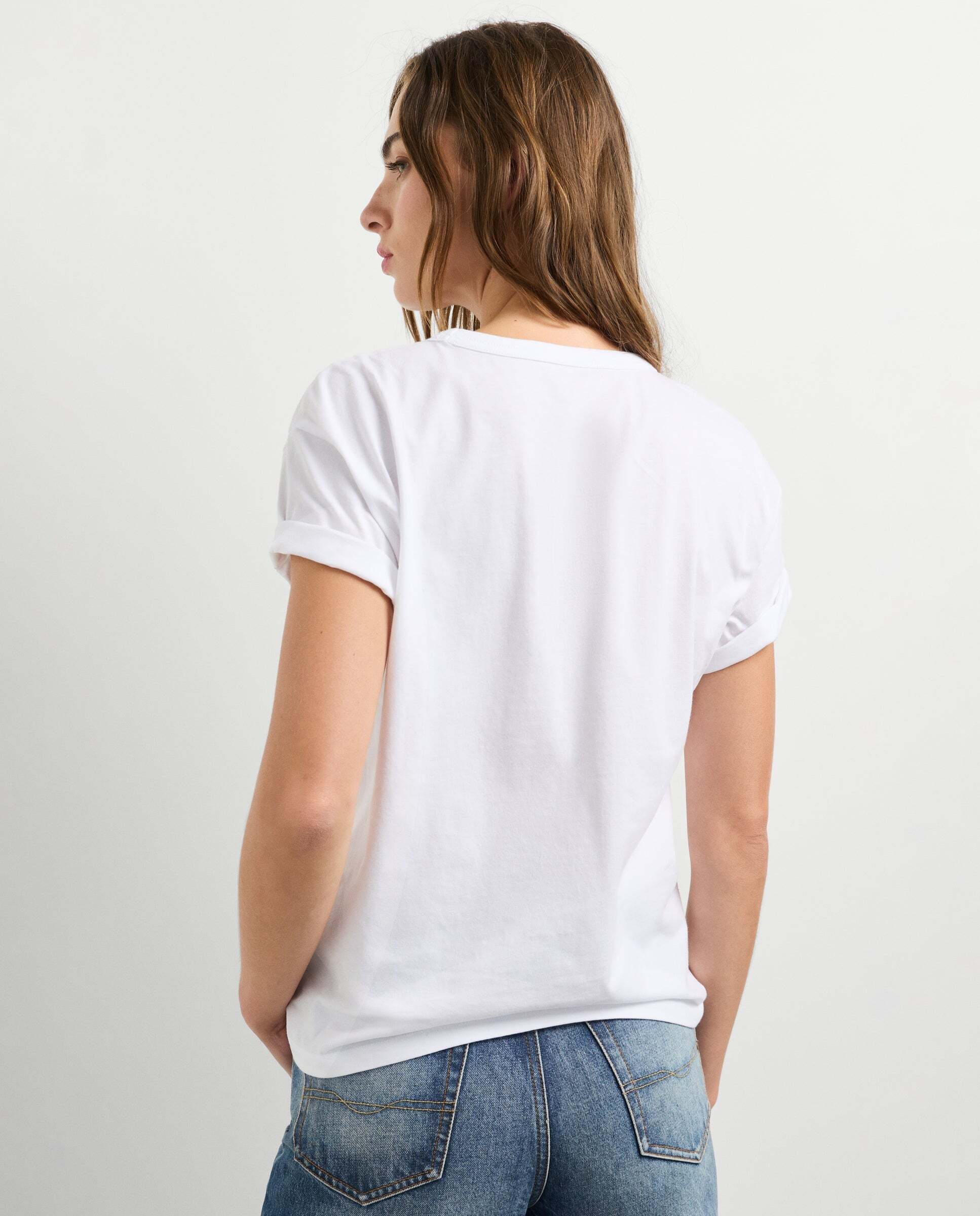 Camiseta de mujer logo strass - Pepe Jeans - Blanco Blanco-3