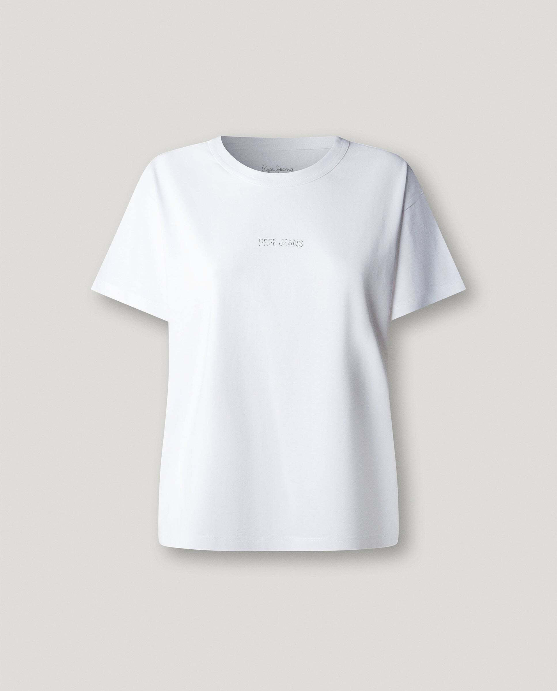 Camiseta de mujer logo strass - Pepe Jeans - Blanco Blanco-6