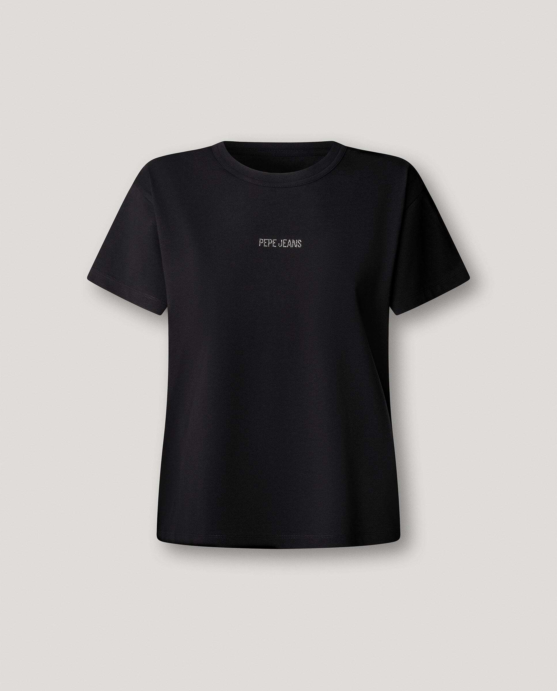 Camiseta de mujer logo strass - Pepe Jeans - Negro Negro-6