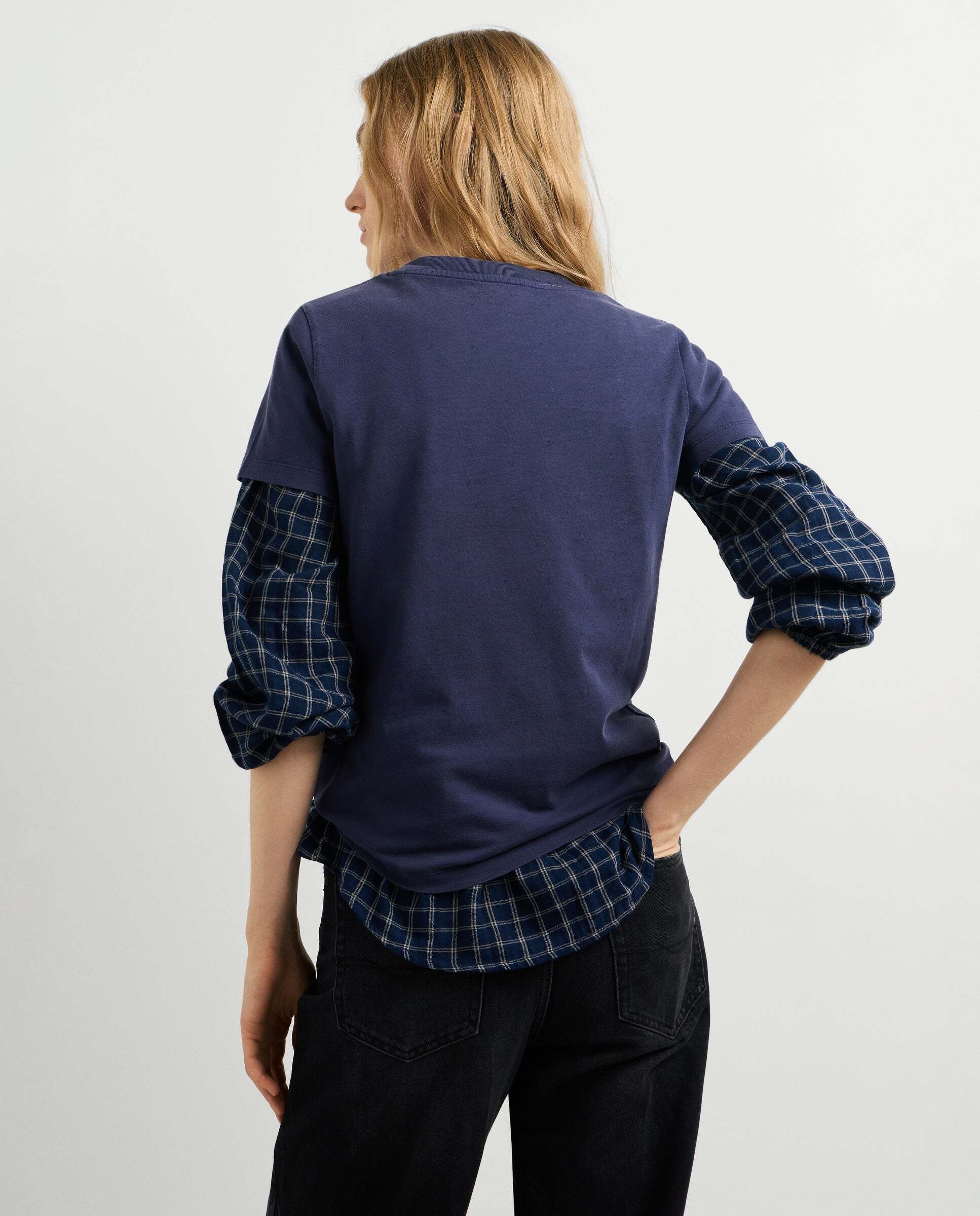 Camiseta de mujer logo retro estampado - Pepe Jeans - Azul oscuro Azul oscuro-3