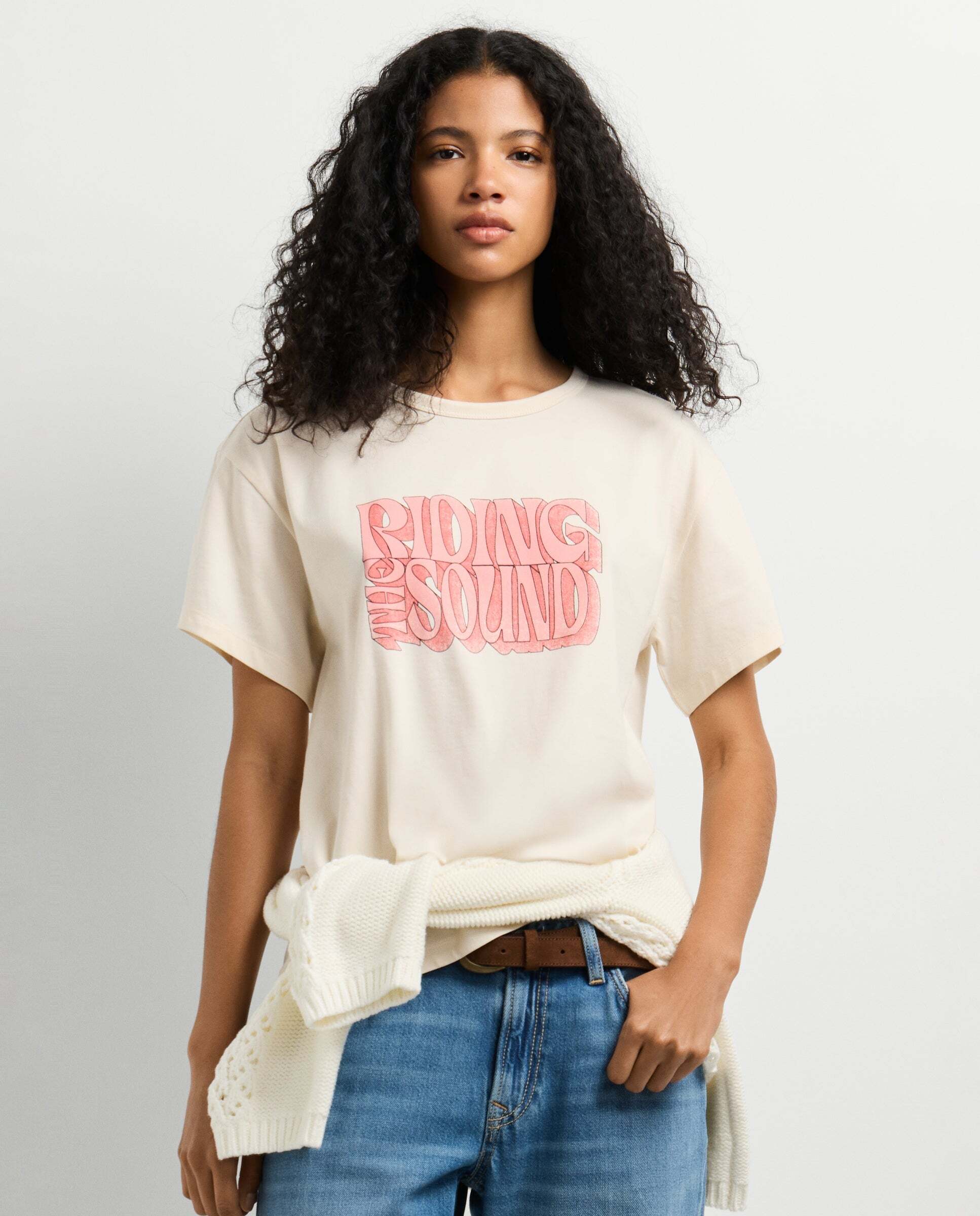 Camiseta de mujer gráfico estampado - Pepe Jeans - Blanco roto Blanco roto-1
