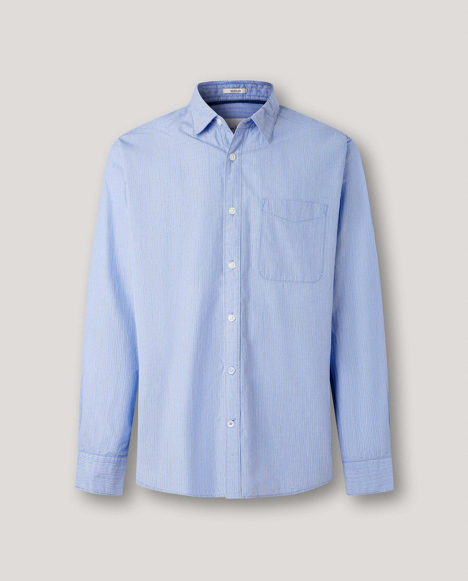 Camisa de hombre popelín rayas fit regular - Pepe Jeans - Azul porcelana Azul porcelana-6