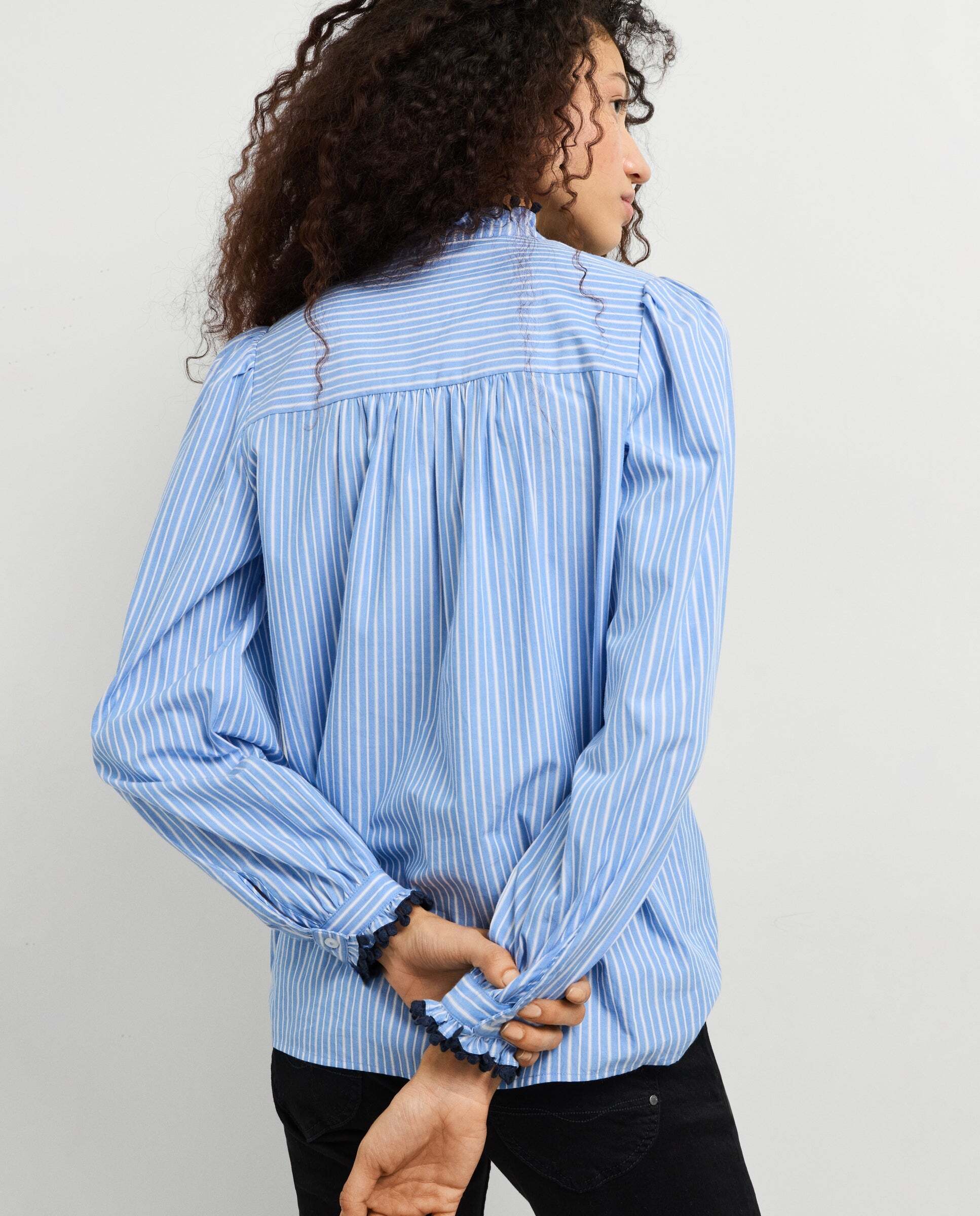 Blusa de mujer fluida de rayas - Pepe Jeans - Azul oscuro Azul oscuro-3