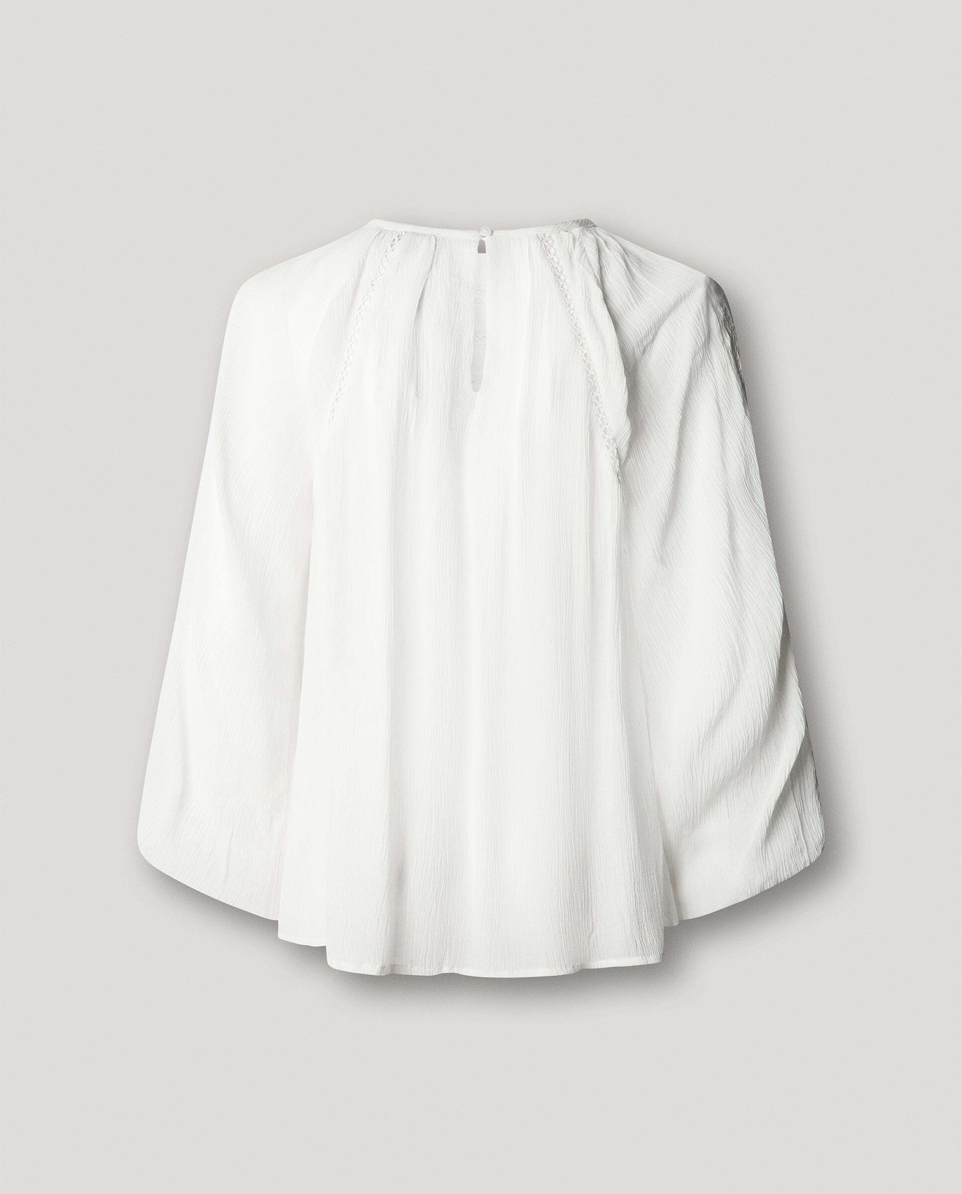 Blusa de mujer fluida detalles bordados - Pepe Jeans - Blanco Blanco-5