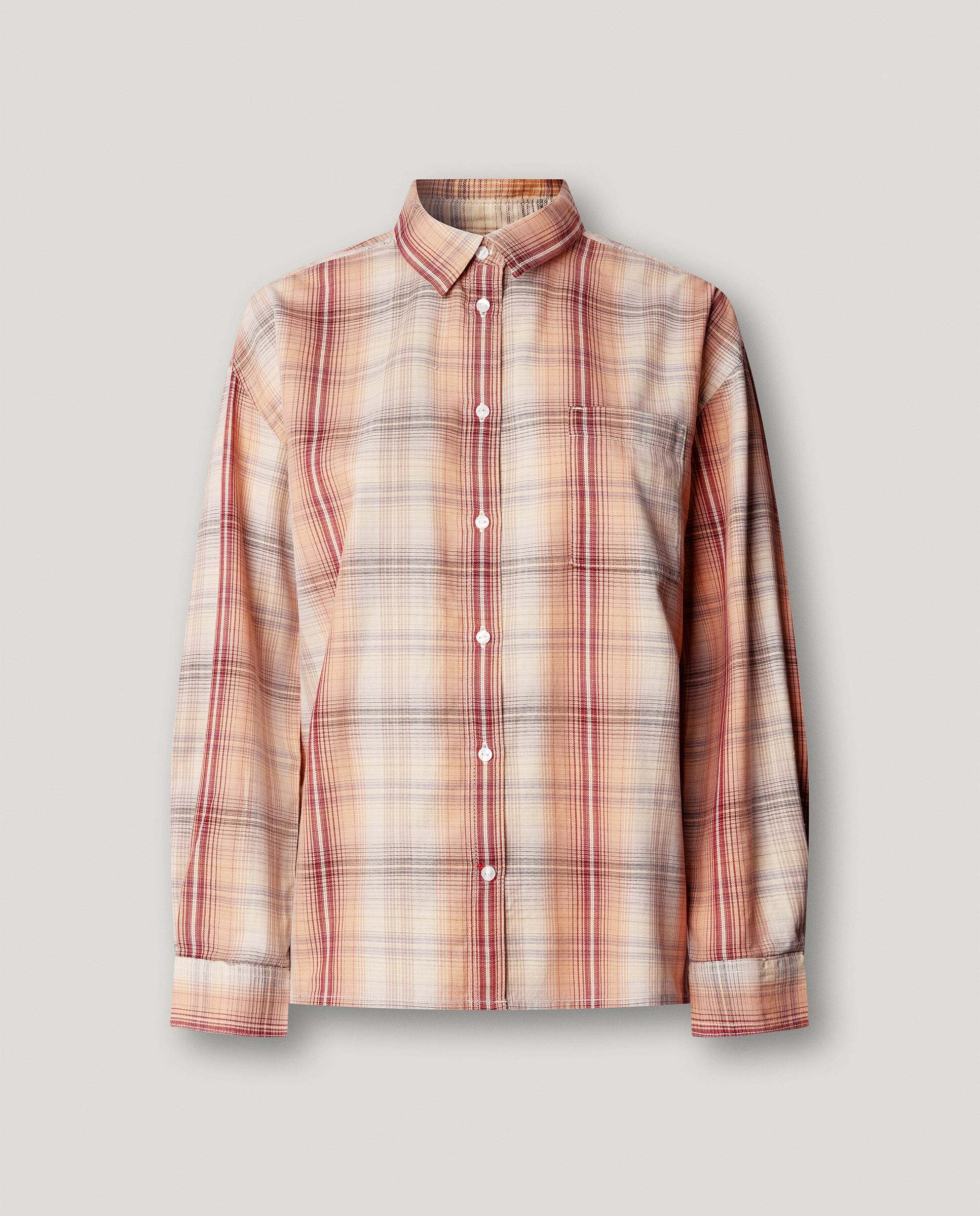 Imagen 6 de Camisa de mujer de cuadros logo bordado - Pepe Jeans - Marrón Marrón