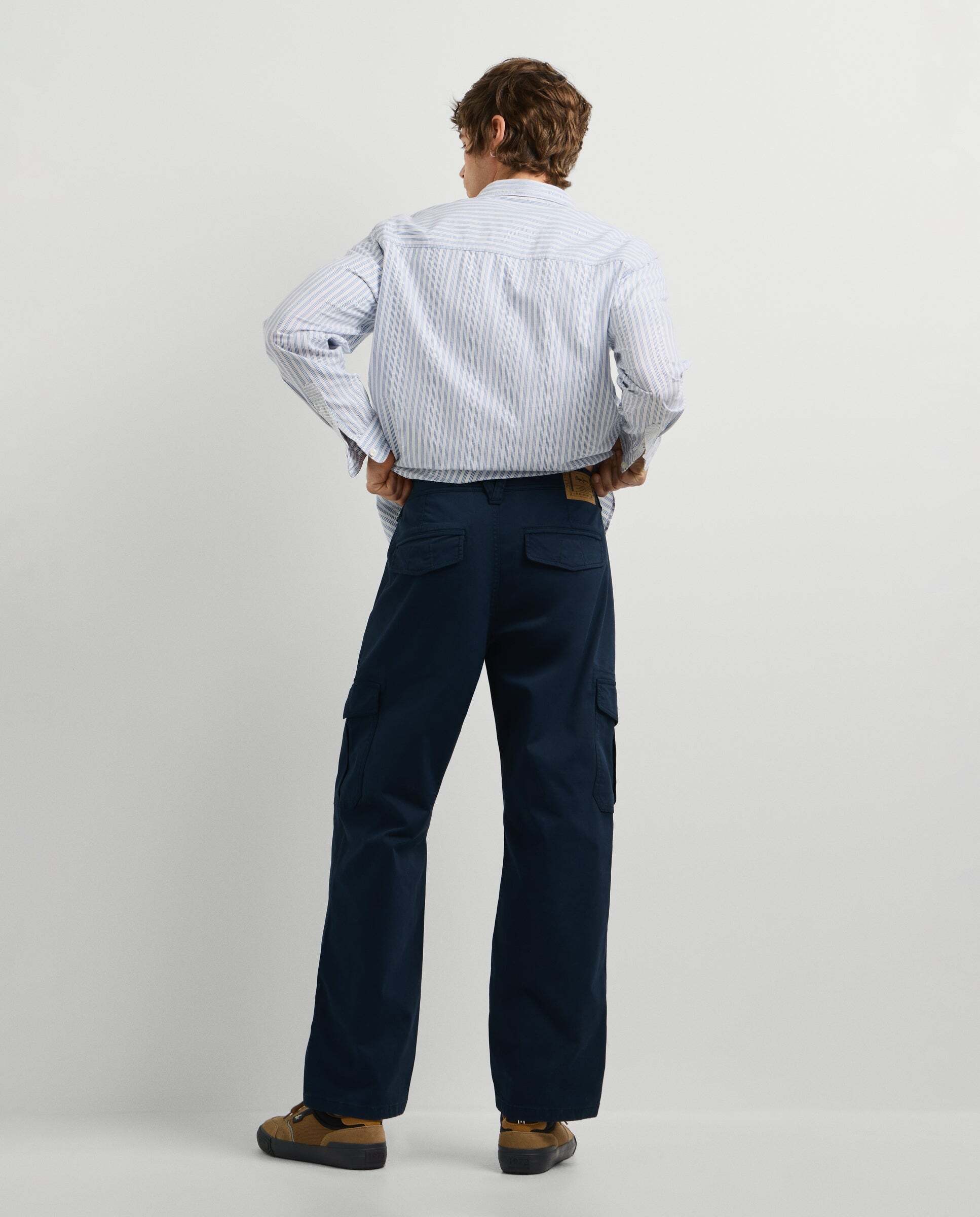 Pantalón de hombre cargo sarga fit relaxed - Pepe Jeans - Azul Azul-3