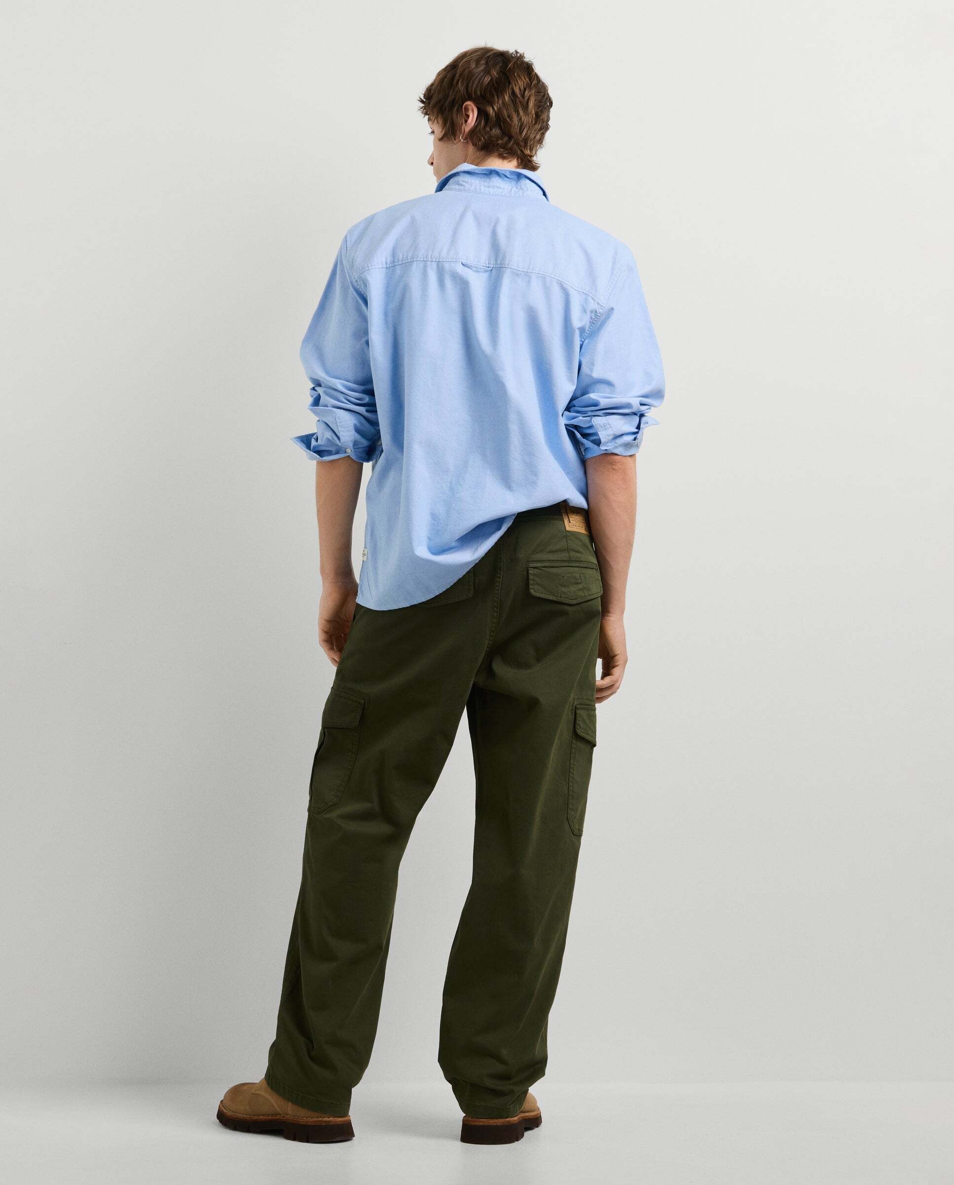 Pantalón de hombre cargo sarga fit relaxed - Pepe Jeans - Verde Oliva Verde Oliva-3