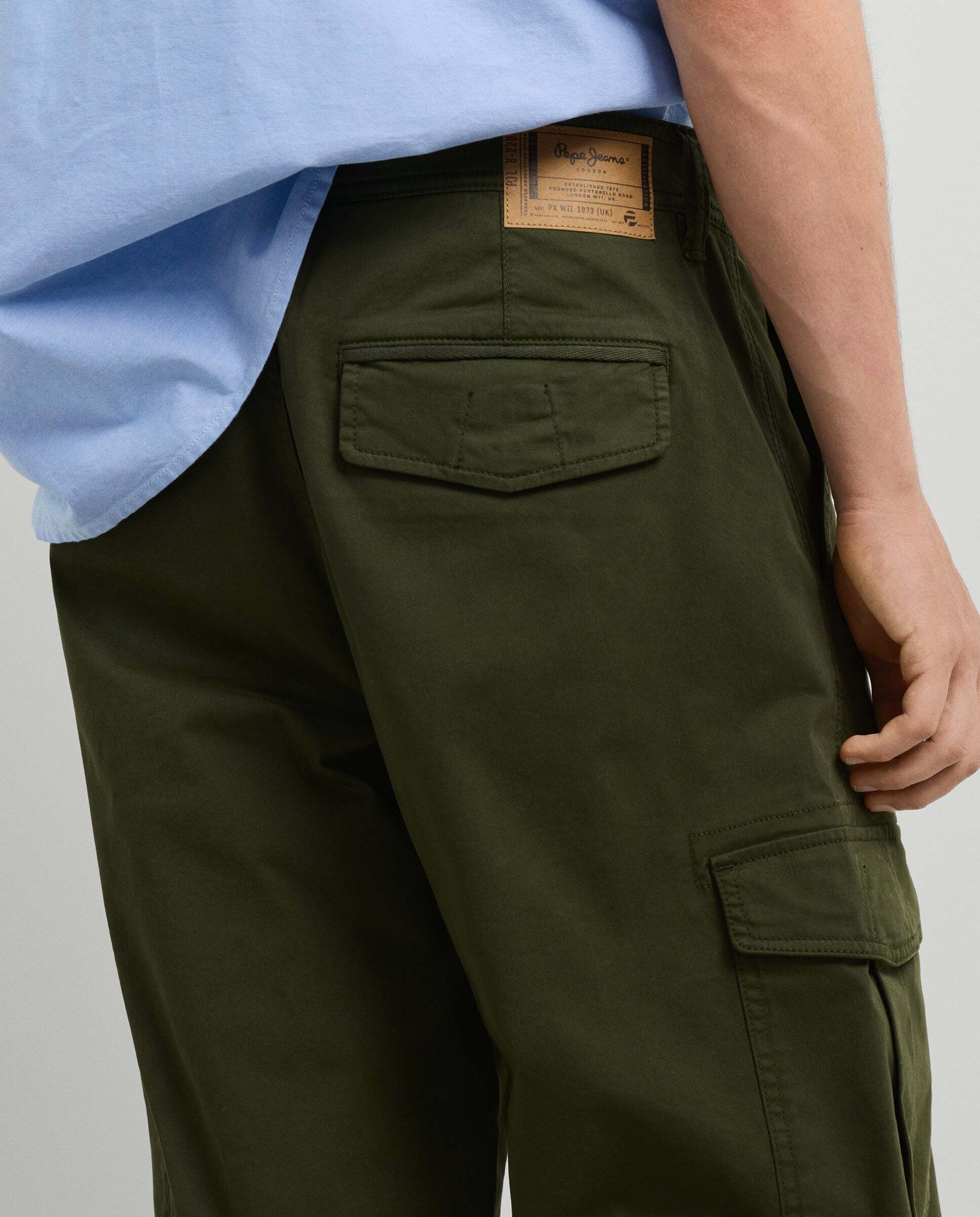 Pantalón de hombre cargo sarga fit relaxed - Pepe Jeans - Verde Oliva Verde Oliva-4