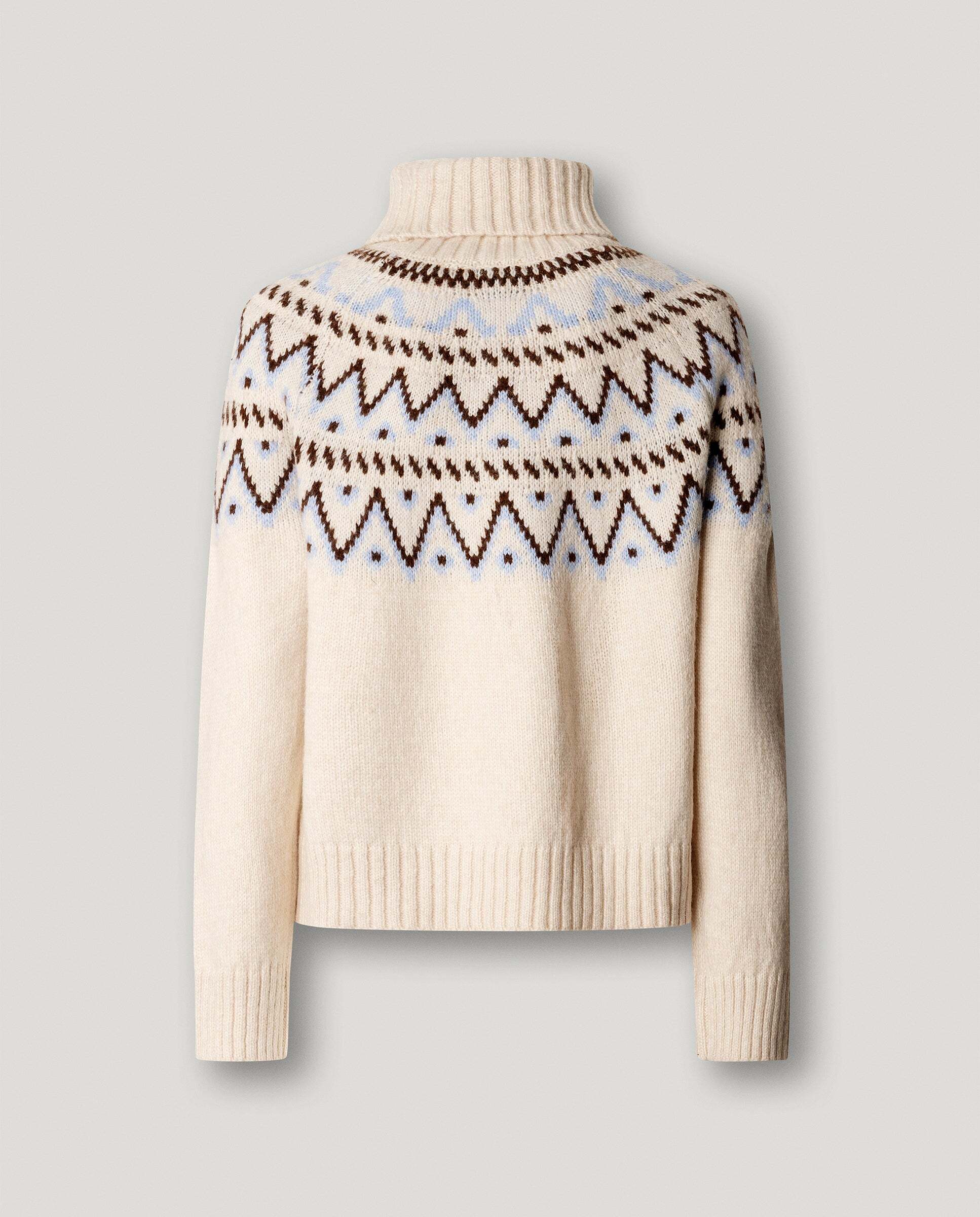 Jersey de mujer punto cuello alto fairisle - Pepe Jeans - Blanco Blanco-5