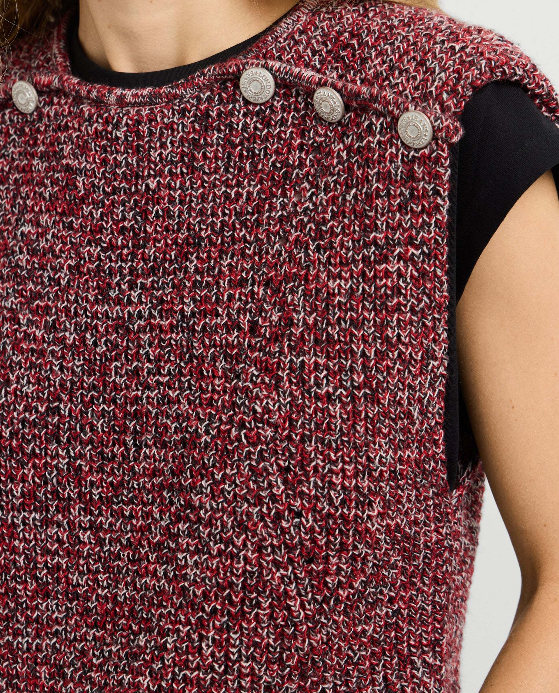 Jersey de mujer mouline sin mangas - Pepe Jeans - Rojo Rojo-4