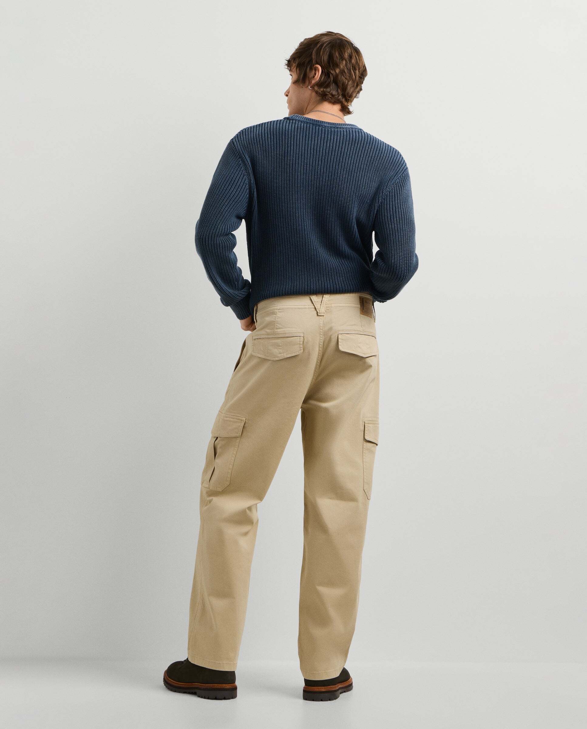 Pantalón de hombre cargo sarga fit relaxed - Pepe Jeans - Natural Natural-3