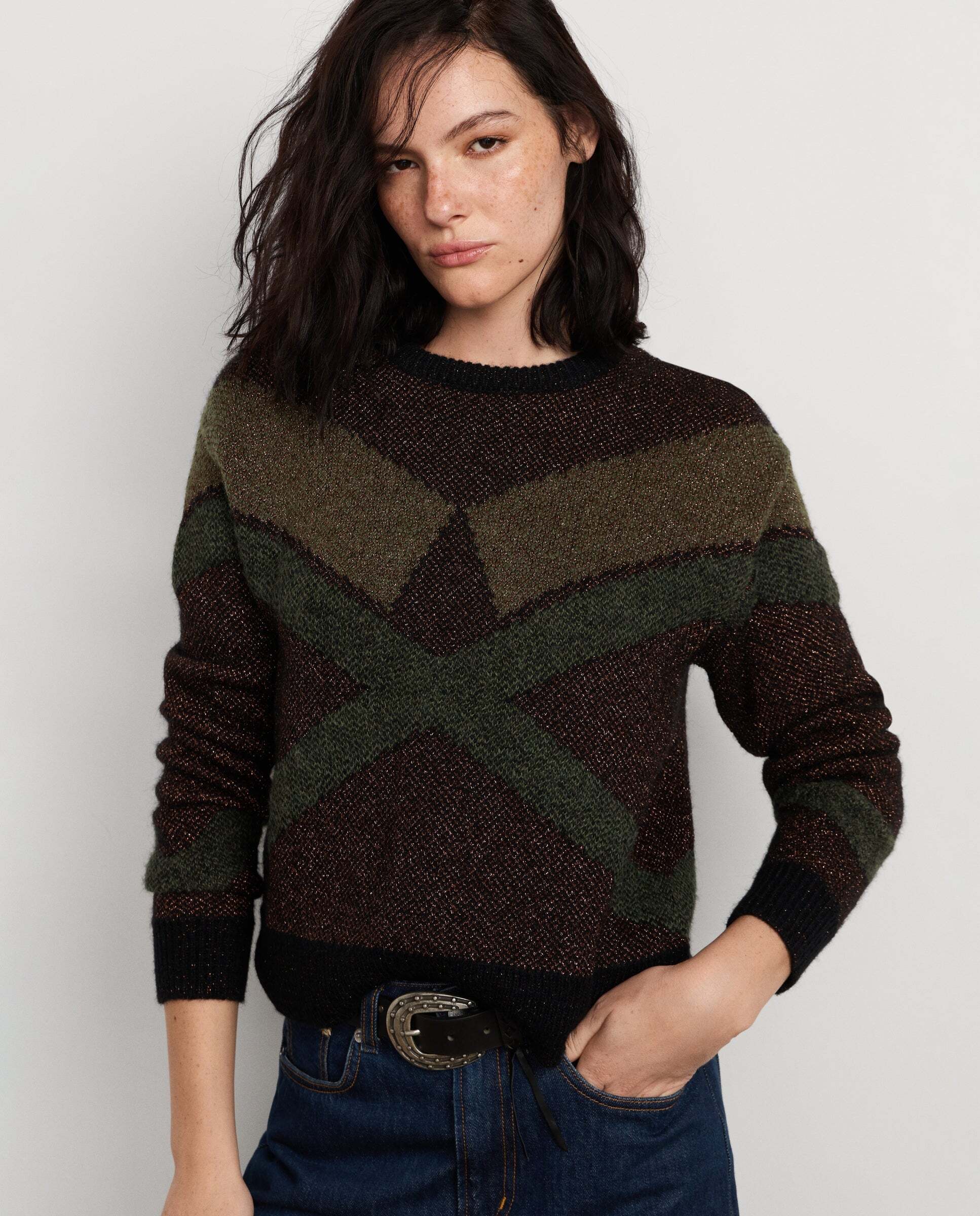 W11 debby - Pepe Jeans - jersey de mujer punto cuello redondo - Natural Natural-4