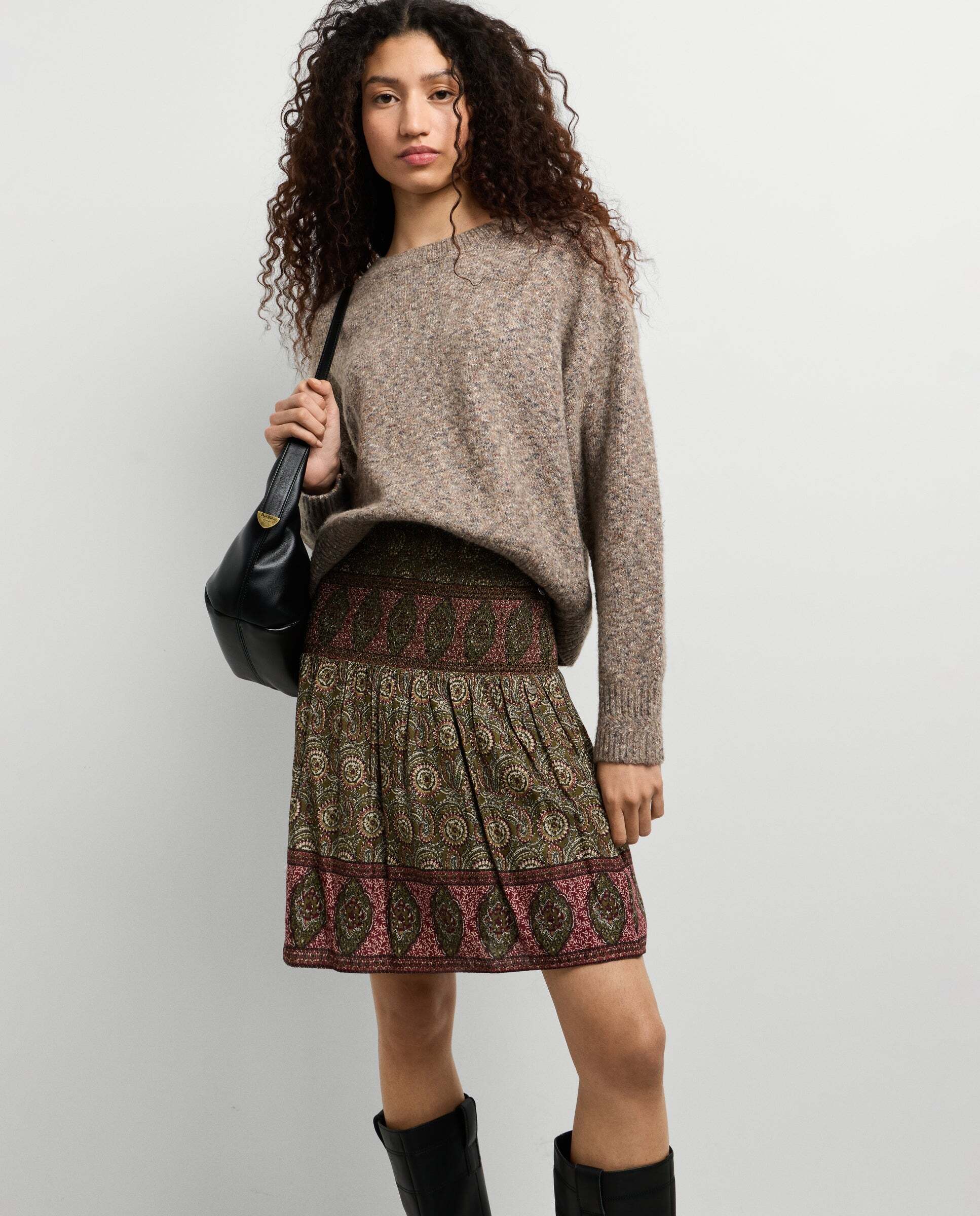 Falda de mujer corta estampado ornamental - Pepe Jeans - Verde Verde-1