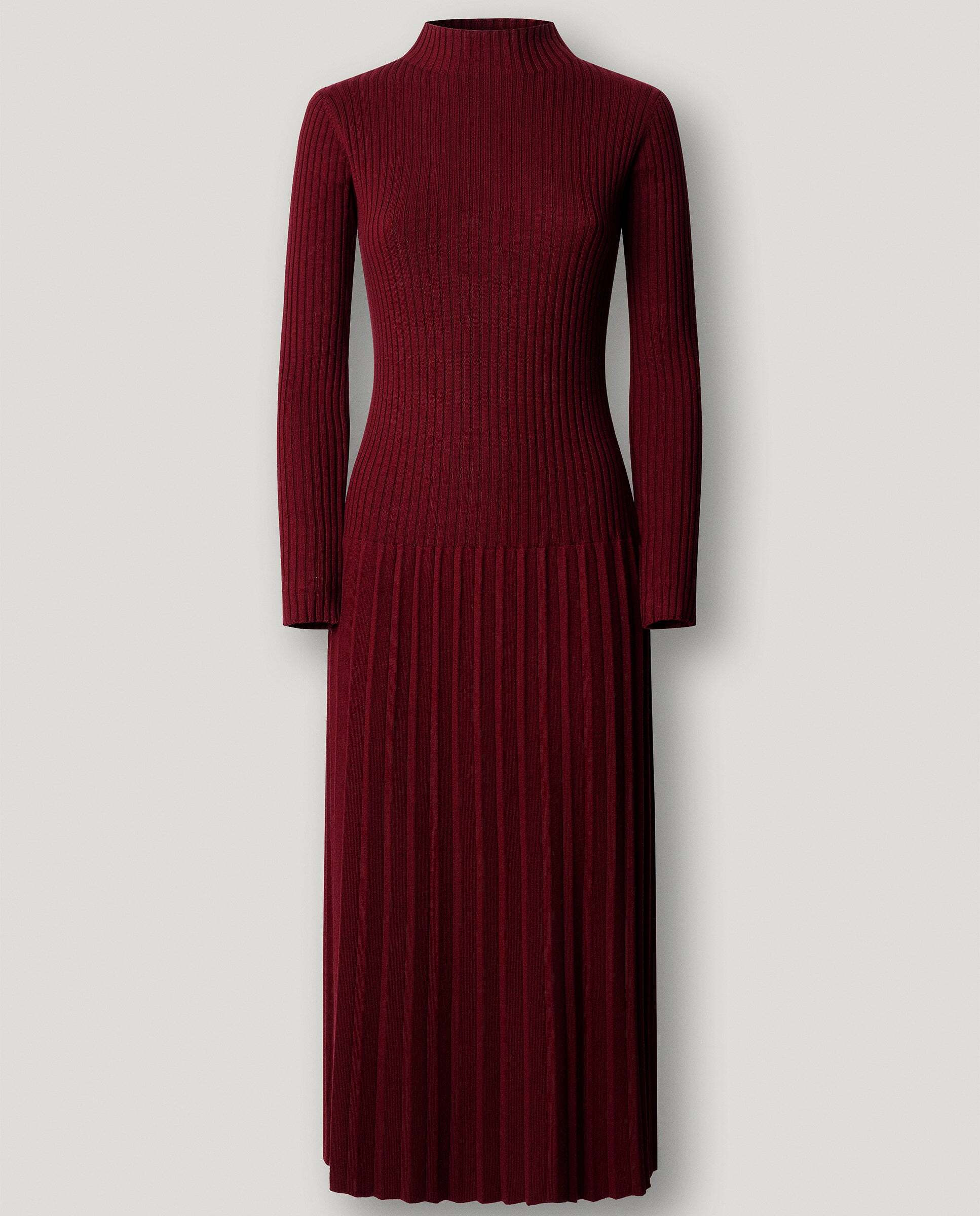 Vestido de mujer largo canalé - Pepe Jeans - Burdeos Burdeos-5