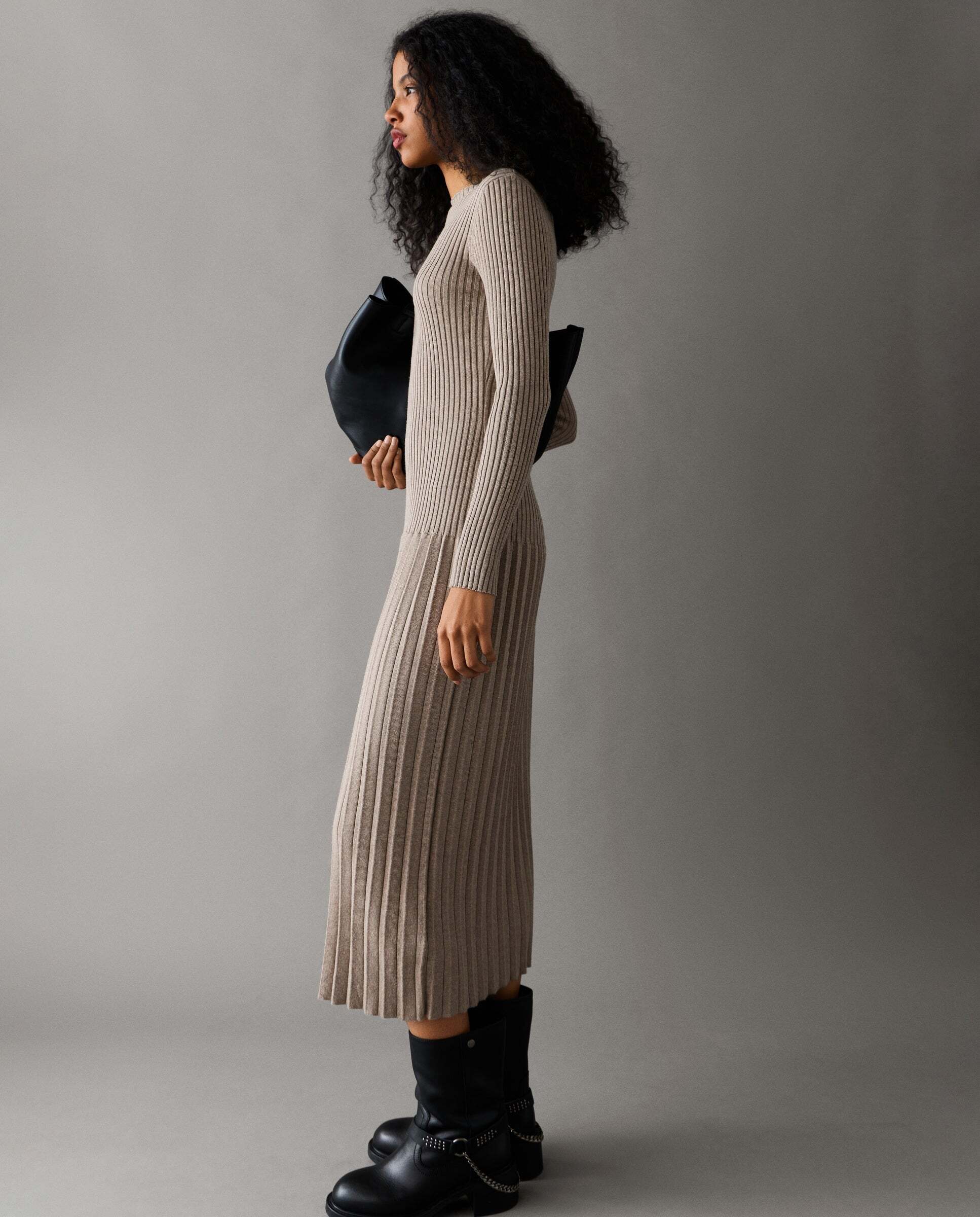 Vestido de mujer largo canalé - Pepe Jeans - Natural Natural-2