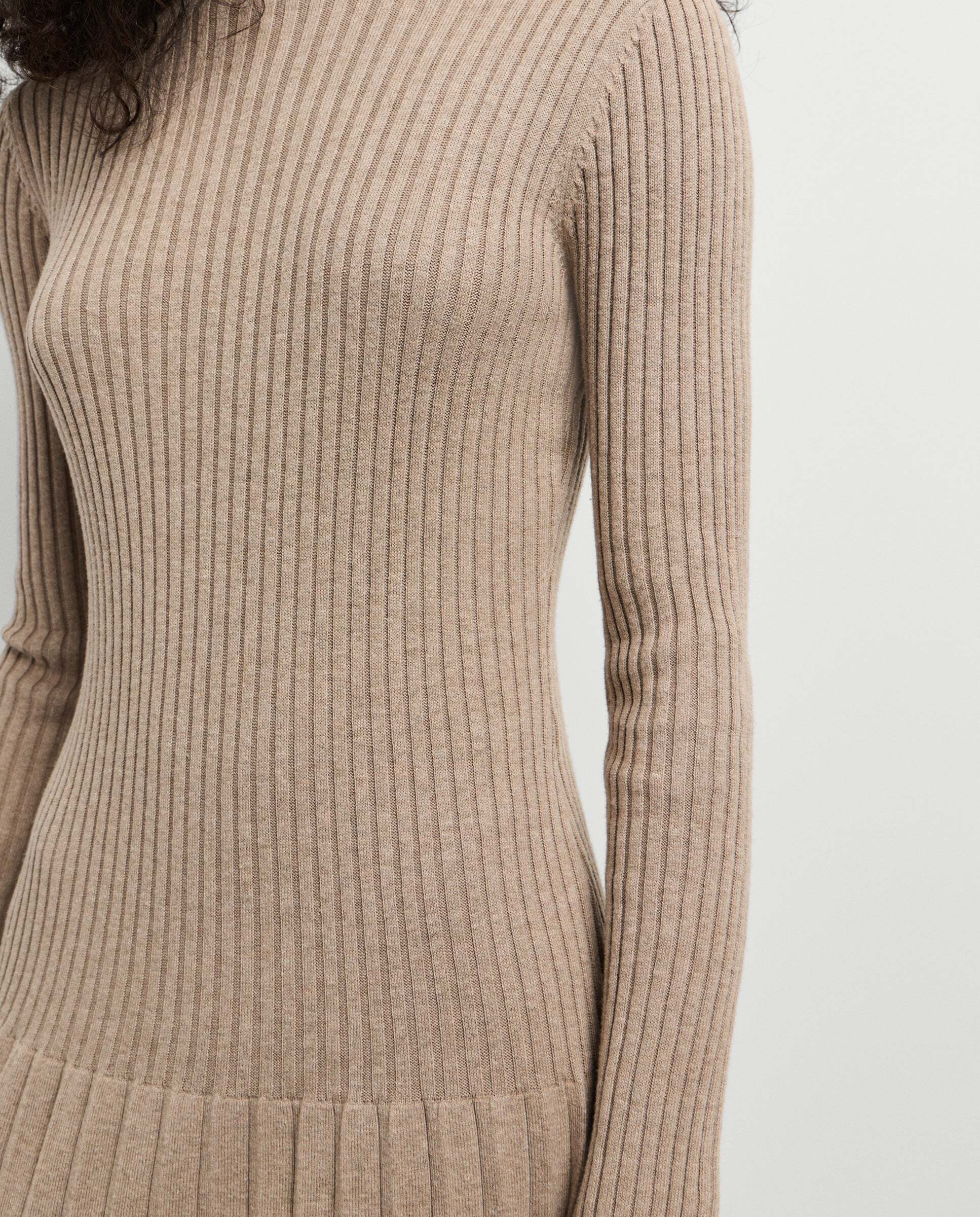 Vestido de mujer largo canalé - Pepe Jeans - Natural Natural-4